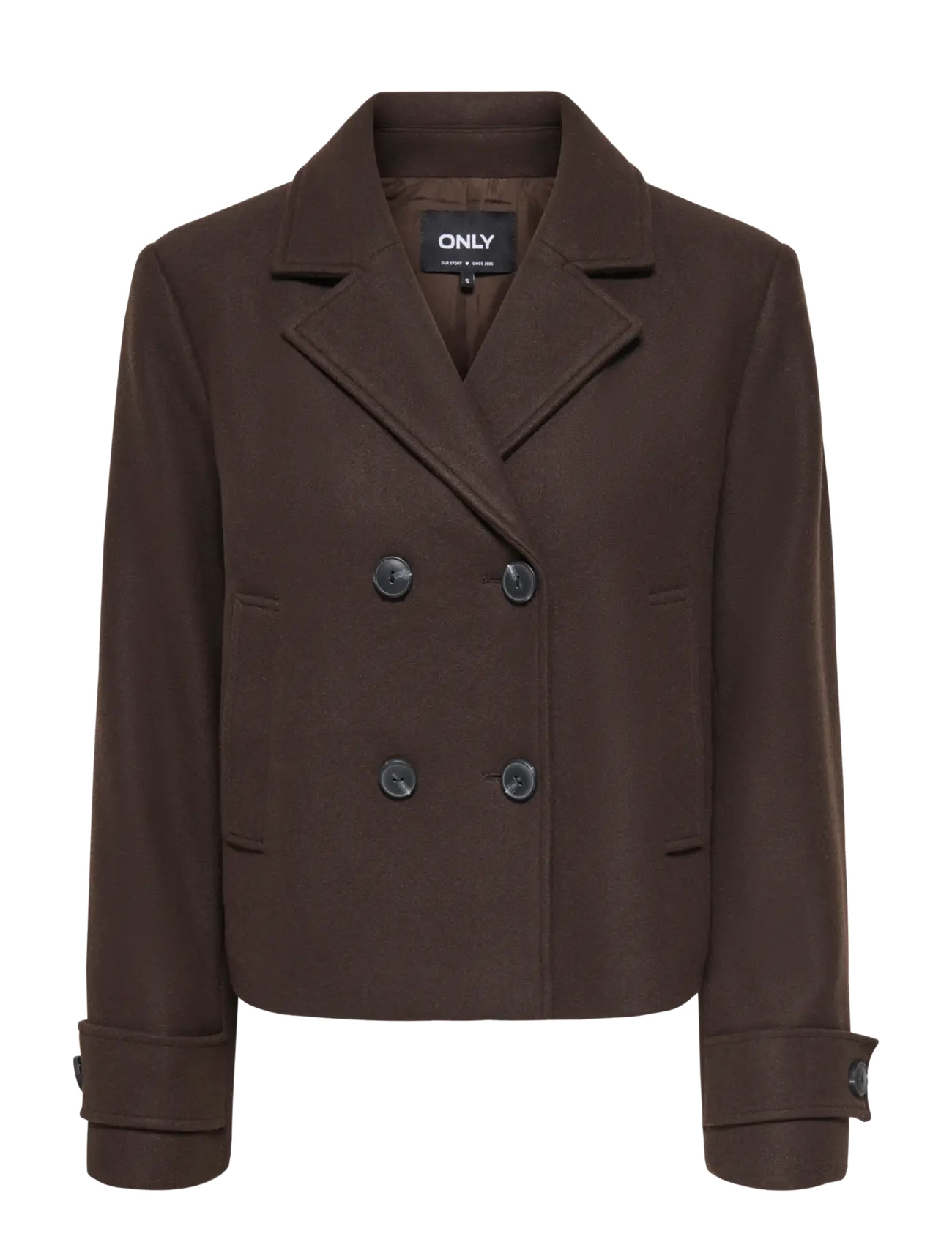 ONLY - ONLFREJA SHORT DB JACKET OTW NOOS - hot fudge - 1