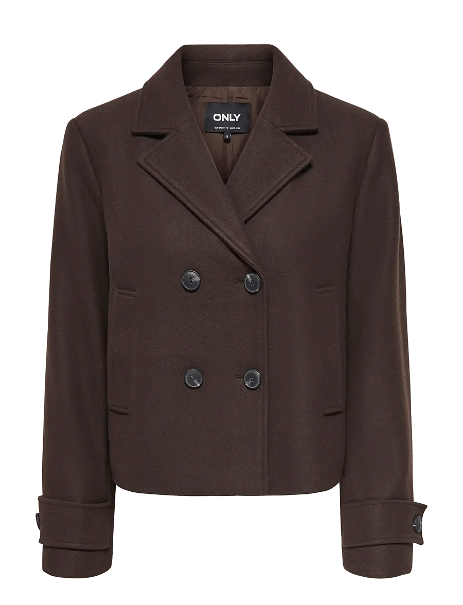 ONLY - ONLFREJA SHORT DB JACKET OTW NOOS - hot fudge - 1