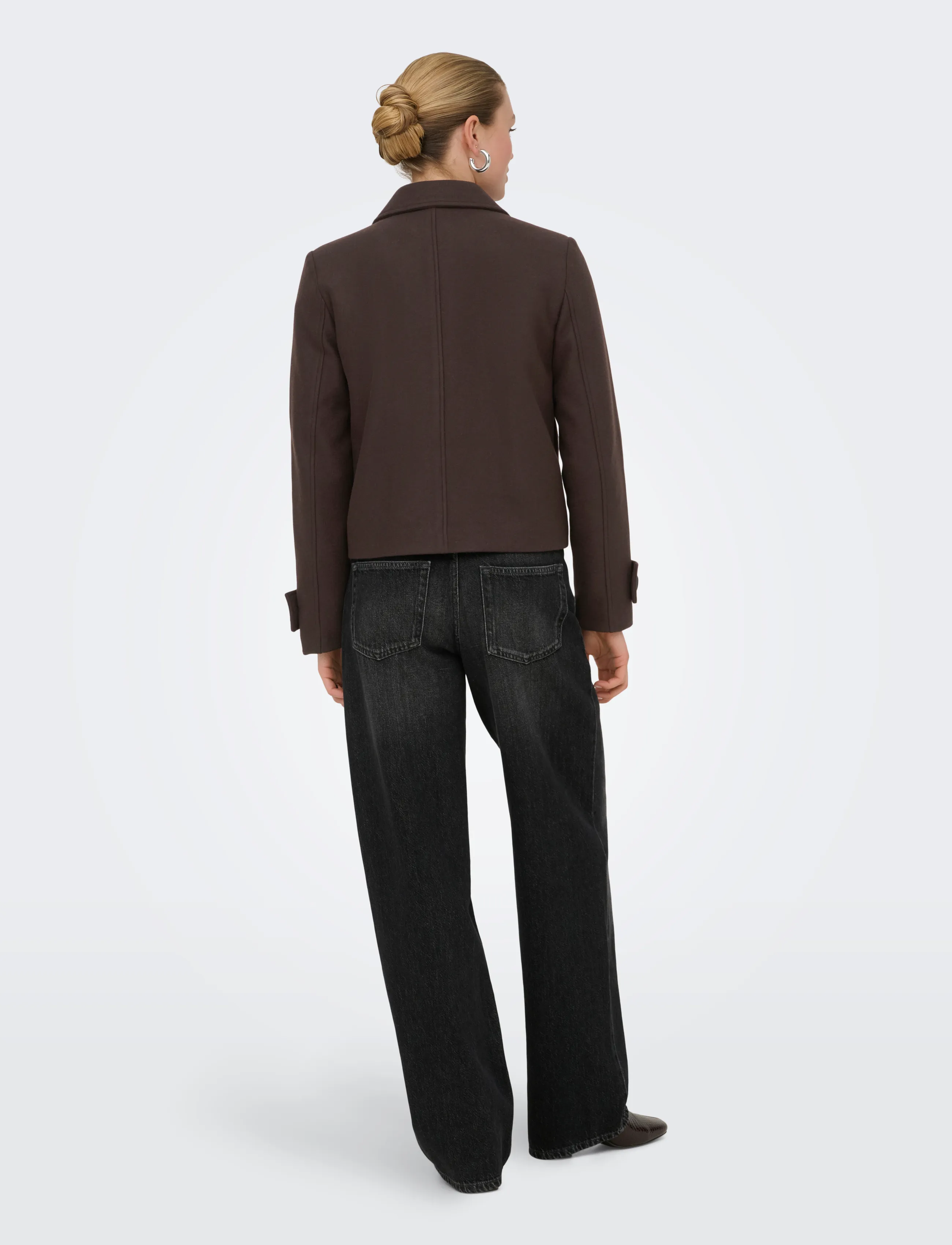 ONLY - ONLFREJA SHORT DB JACKET OTW NOOS - hot fudge - 3