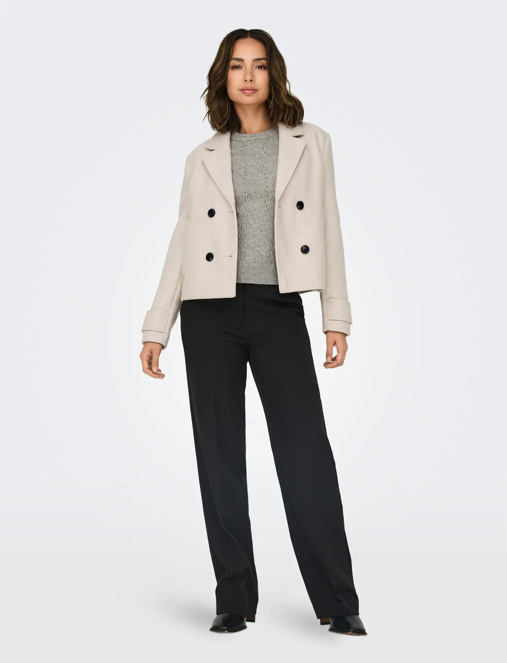 ONLY - ONLFREJA LIFE SHORT DB JACKET OTW NOOS - lyhyet takit - pumice stone - 5