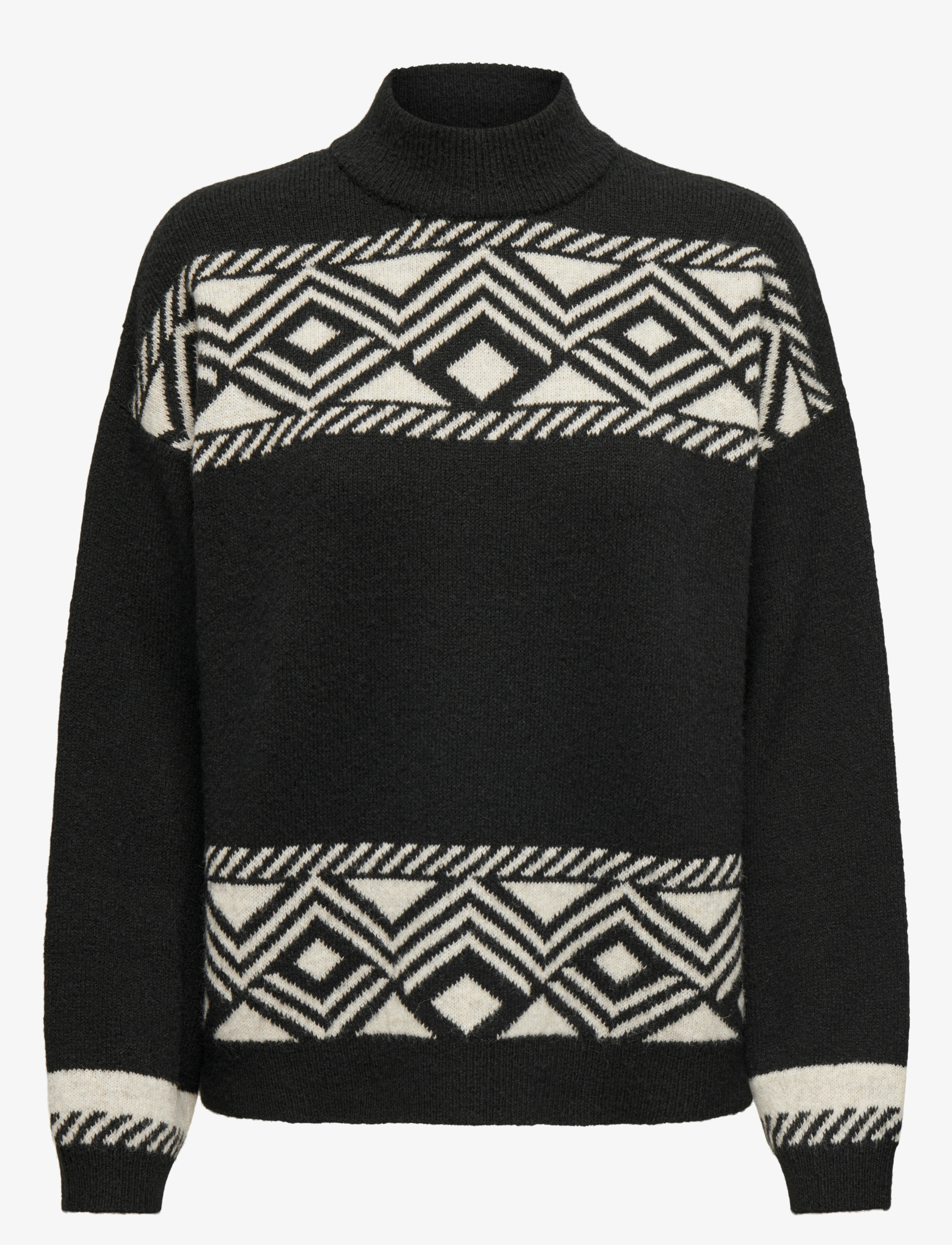 ONLY ONLVICTORIA L/S PULLOVER KNT NOOS - Strickmode - BLACK / black