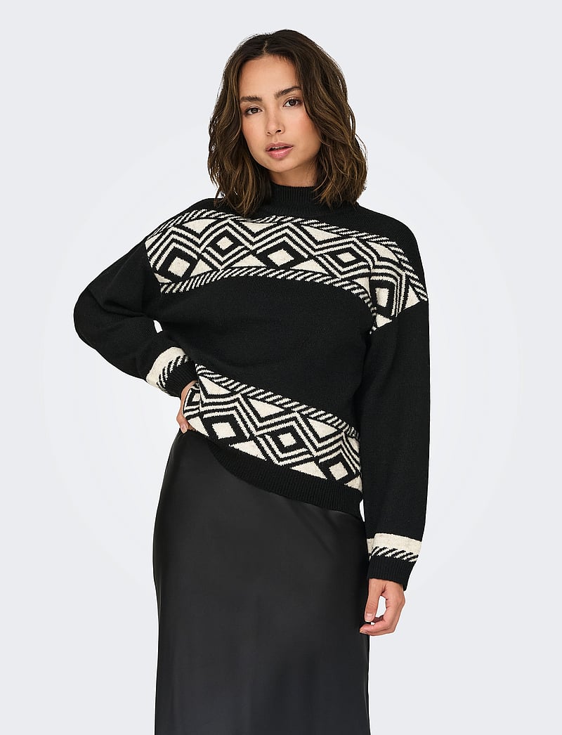 ONLY - ONLVICTORIA L/S PULLOVER KNT NOOS - pullover - black - 0