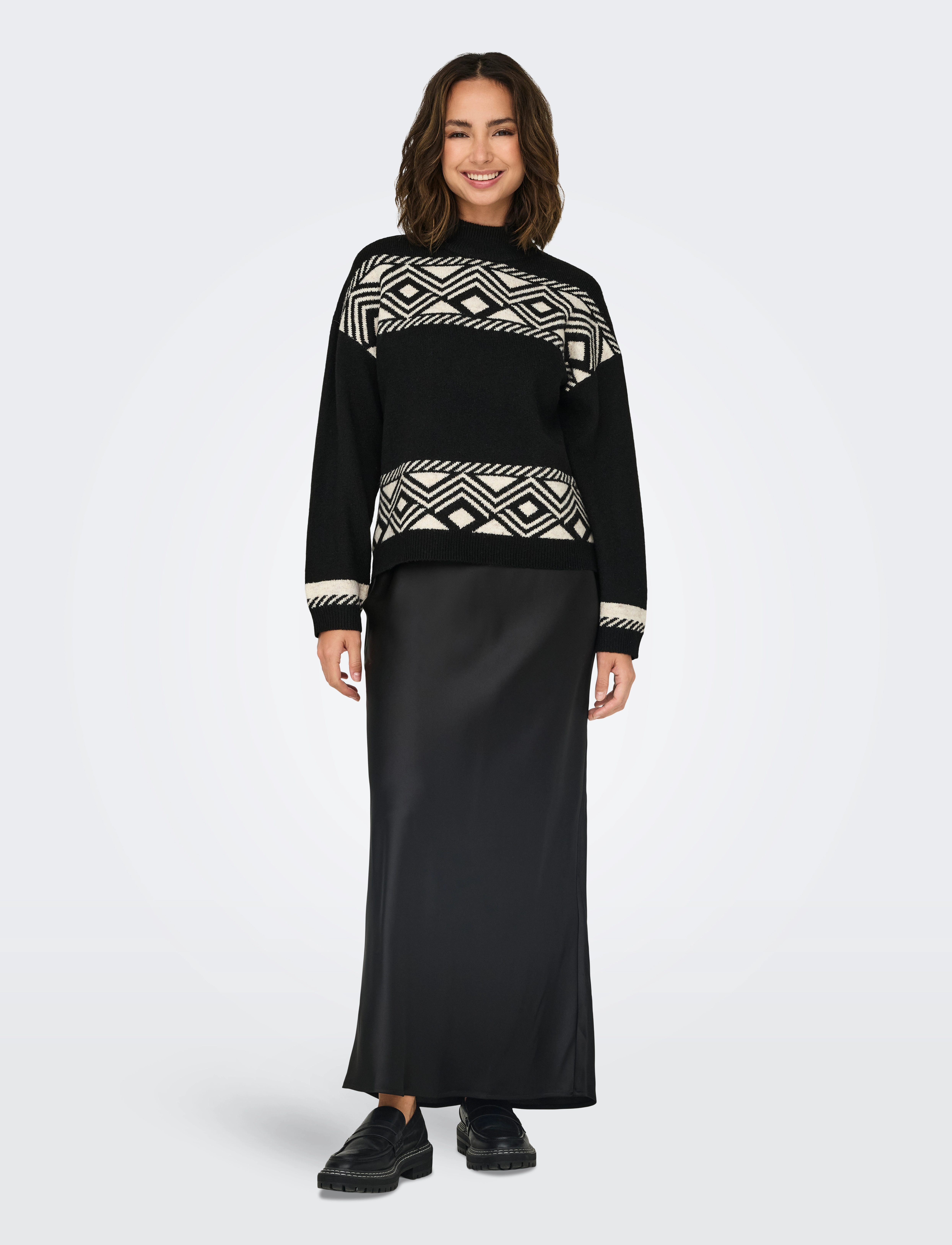 ONLY - ONLVICTORIA L/S PULLOVER KNT NOOS - trøjer - black - 5