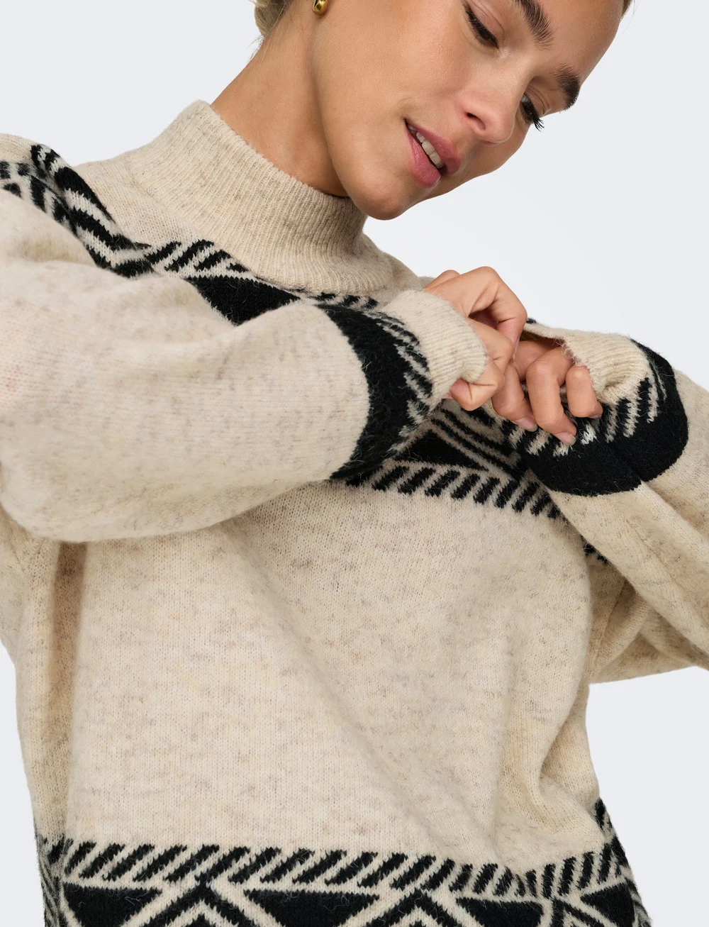 ONLY - ONLVICTORIA L/S PULLOVER KNT NOOS - kasdienis stilius - pumice stone - 4