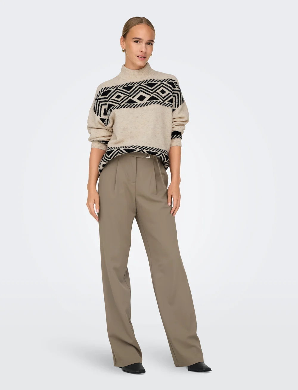 ONLY - ONLVICTORIA L/S PULLOVER KNT NOOS - kasdienis stilius - pumice stone - 5