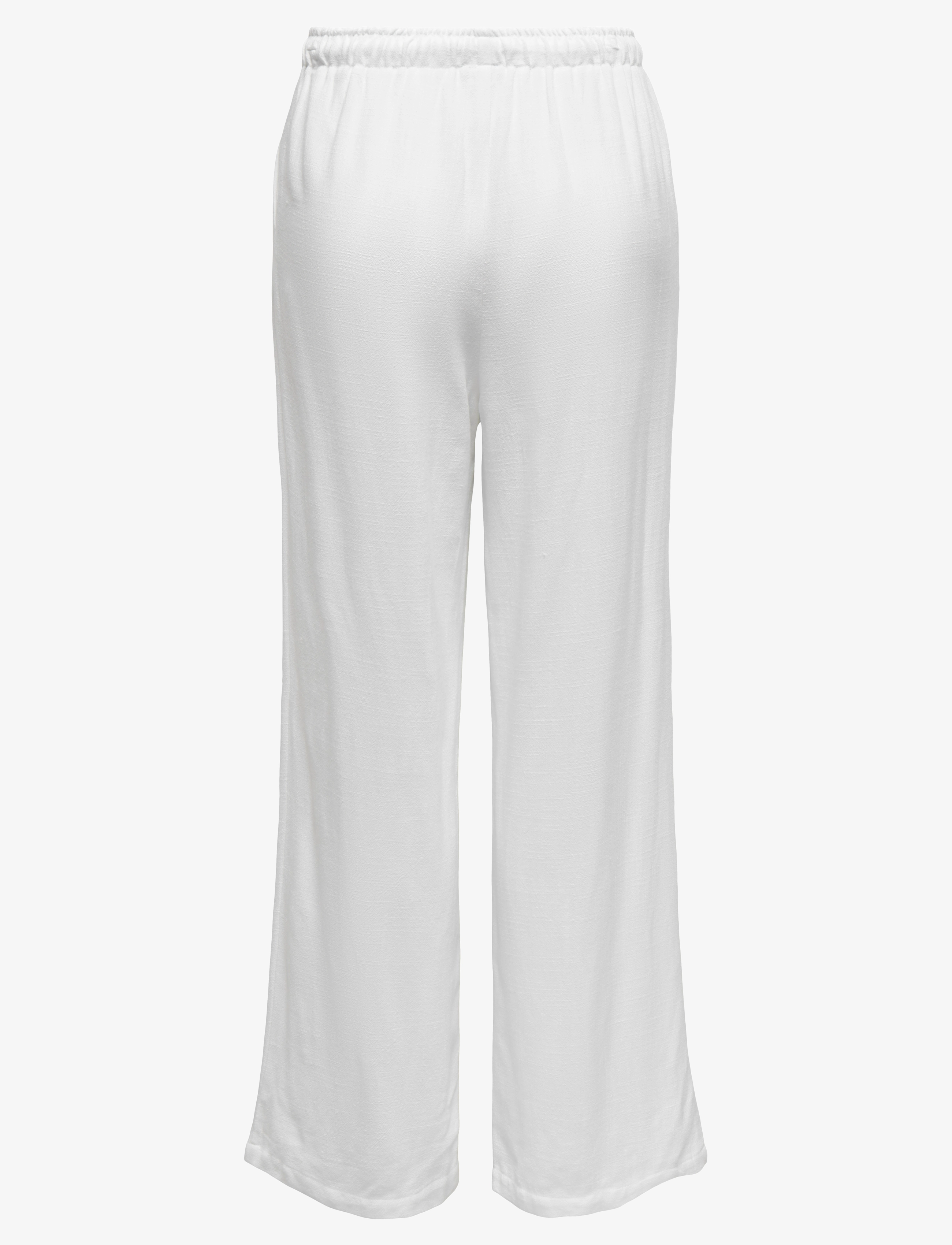 ONLY - ONLSIESTA MW PULL-UP LINEN BL PNT NOOS - linen trousers - bright white - 2