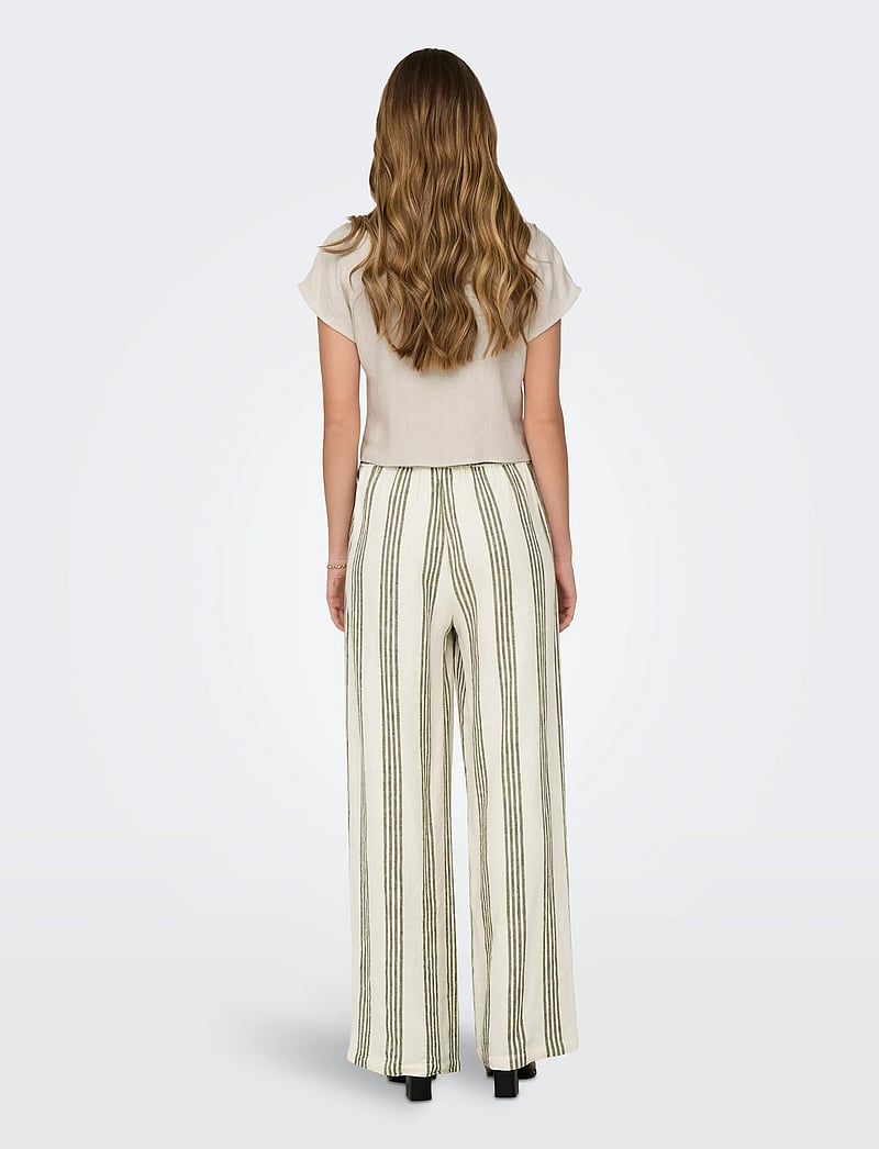 ONLY - ONLSIESTA SS KNOT LIN BL SHIRT PNT NOOS - stytterma skyrtur - moonbeam - 3