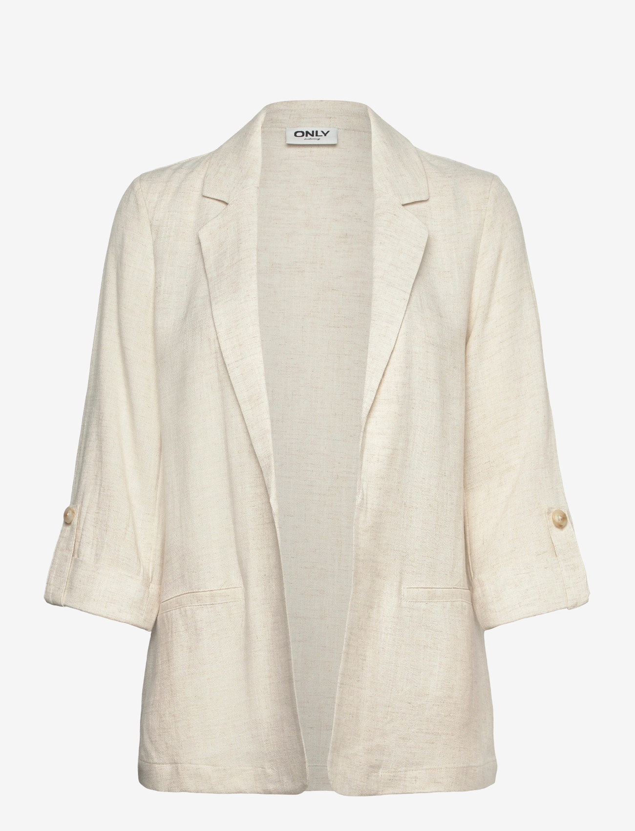 ONLY - ONLSIESTA 3/4 OPEN LIN BL BLAZE TLR NOOS - oversize blazer - moonbeam - 1