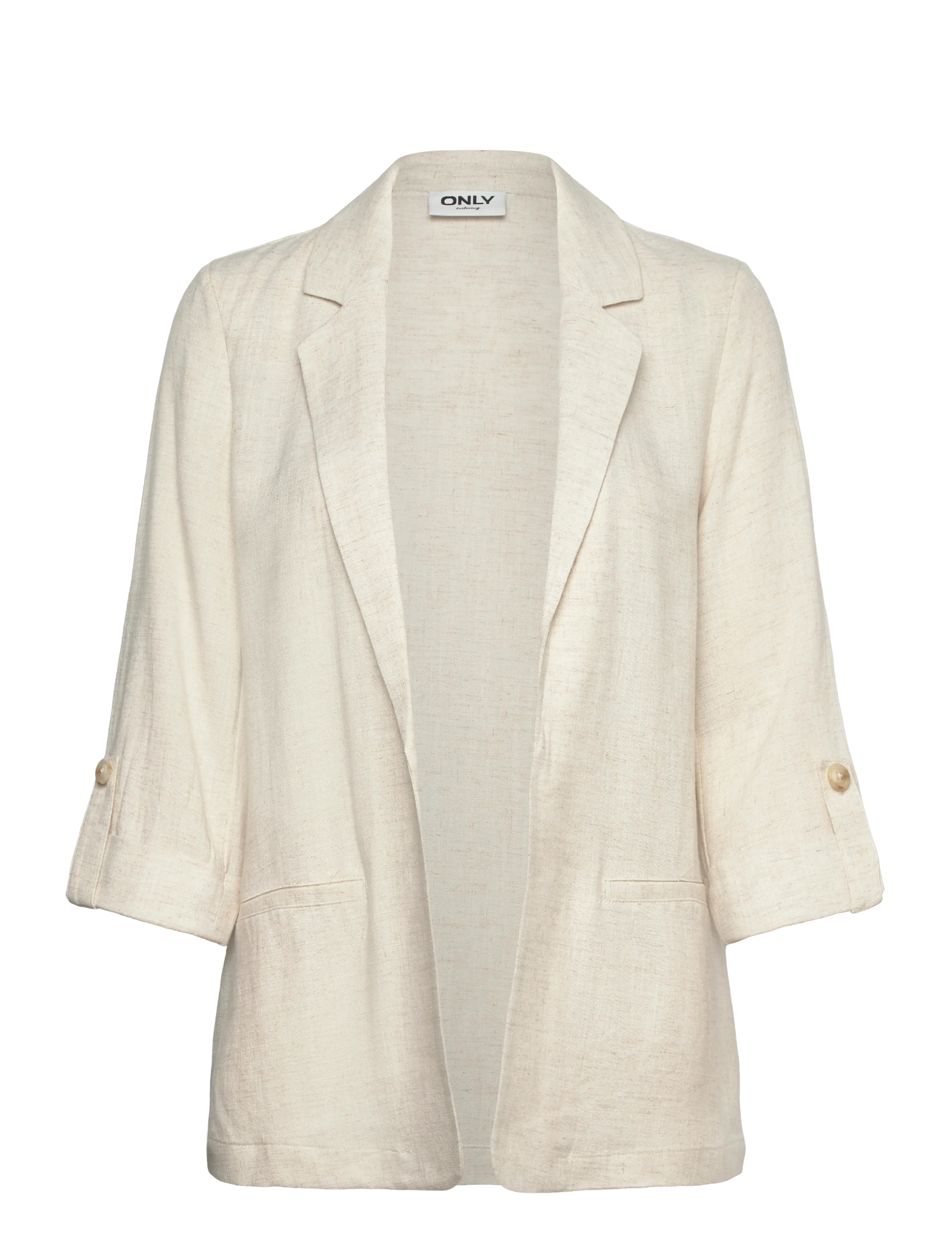 ONLY ONLSIESTA 3/4 OPEN LIN BL BLAZE TLR NOOS - Transitional Layering - MOONBEAM / cream