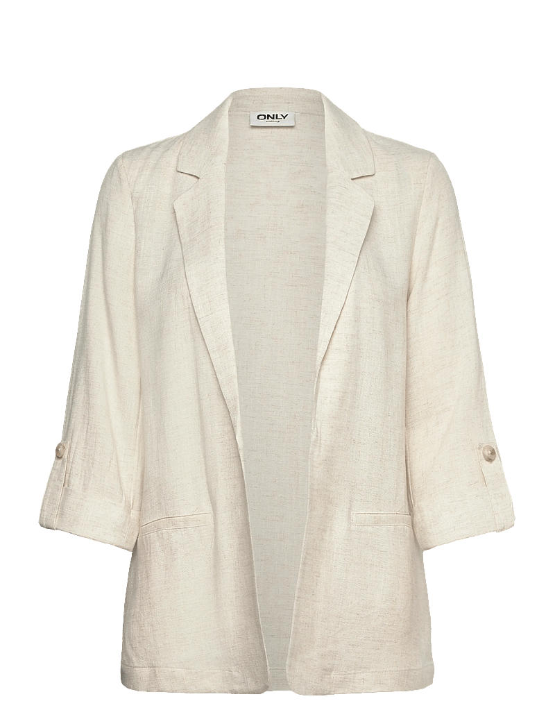 ONLY - ONLSIESTA 3/4 OPEN LIN BL BLAZE TLR NOOS - oversize blazer - moonbeam - 1