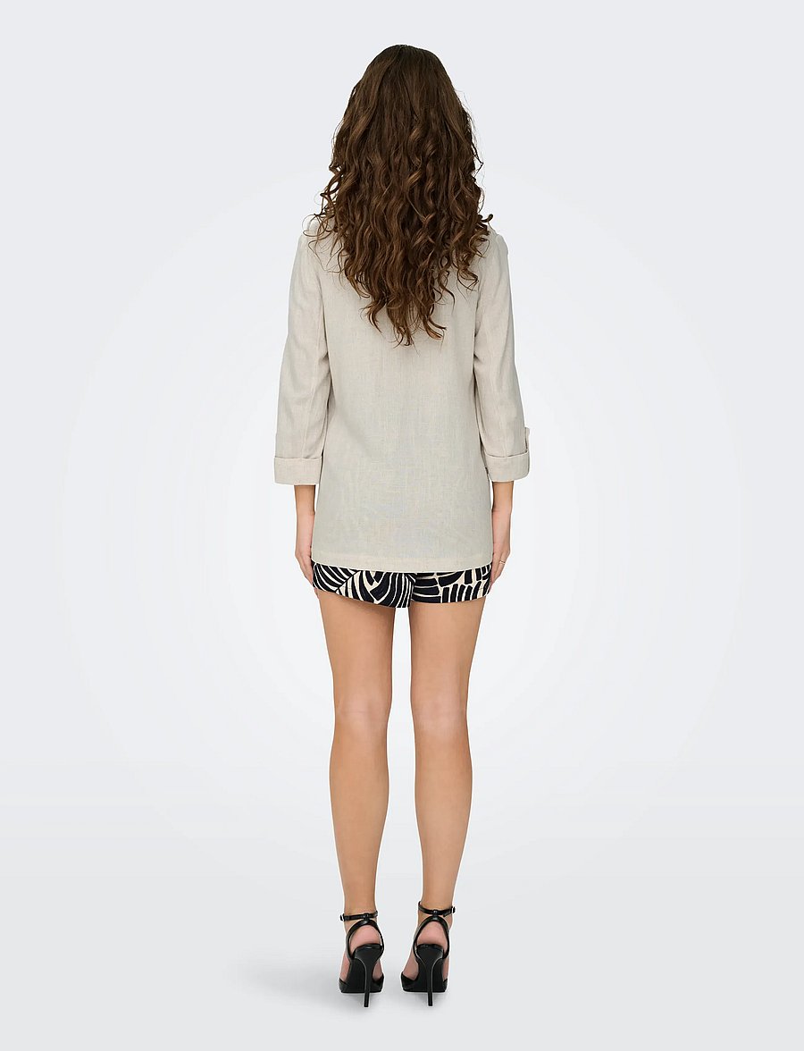 ONLY - ONLSIESTA 3/4 OPEN LIN BL BLAZE TLR NOOS - oversized blazere - moonbeam - 3