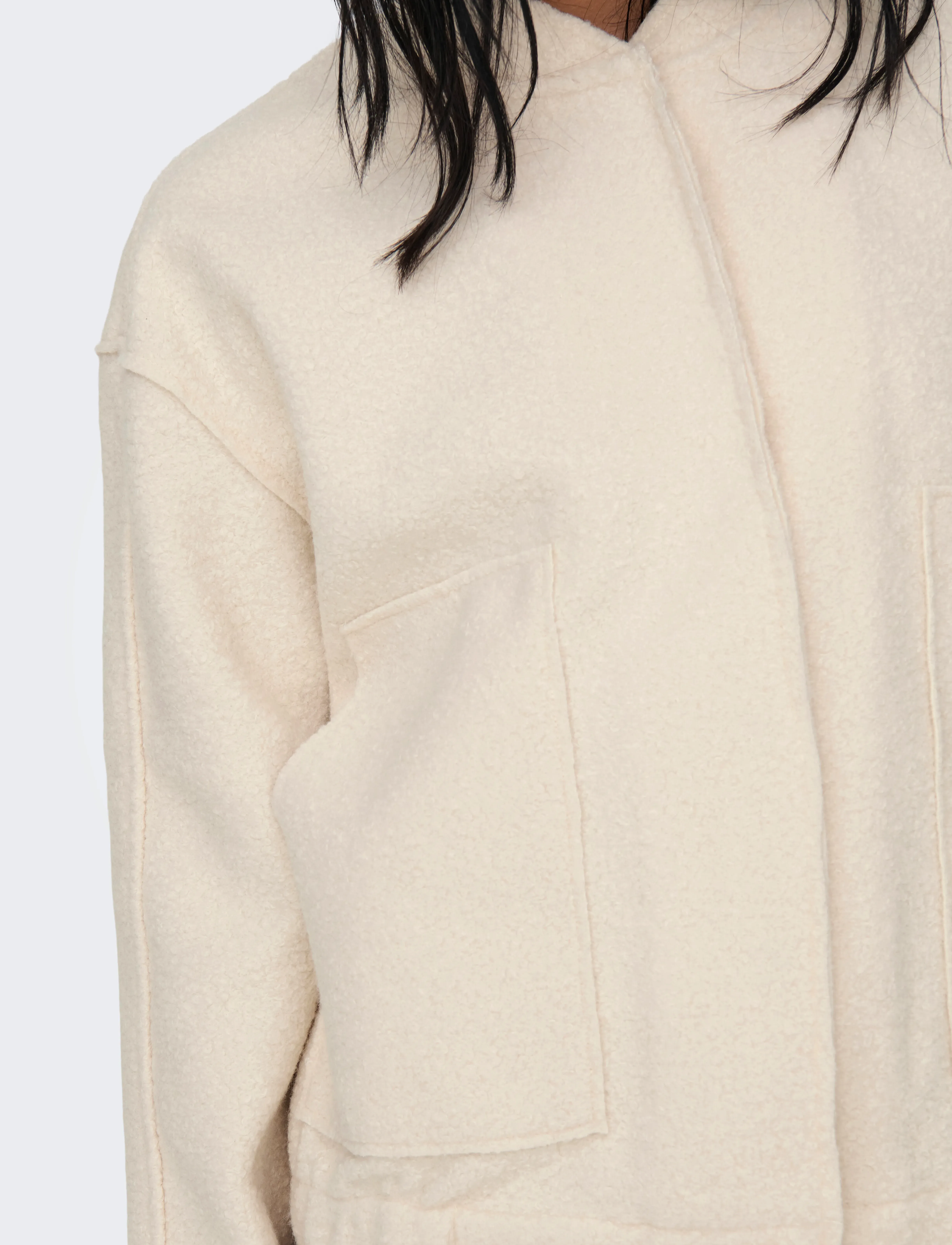 ONLY - ONLGAIA BOUCLE BOMBER CC OTW - overtøj - whisper white - 4
