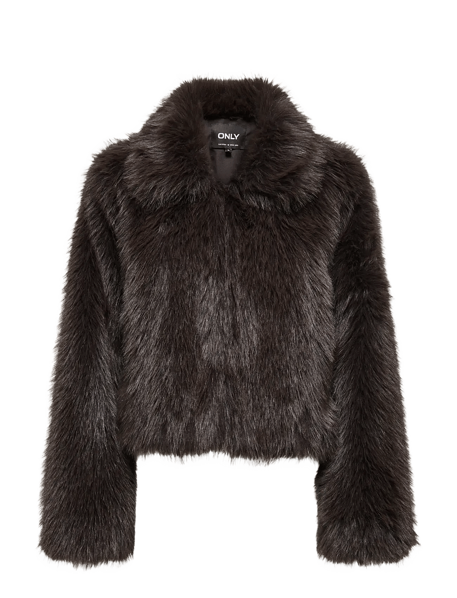 ONLY - ONLMANNY FAUX FUR JACKET OTW NOOS - fuskpäls - chocolate torte - 1