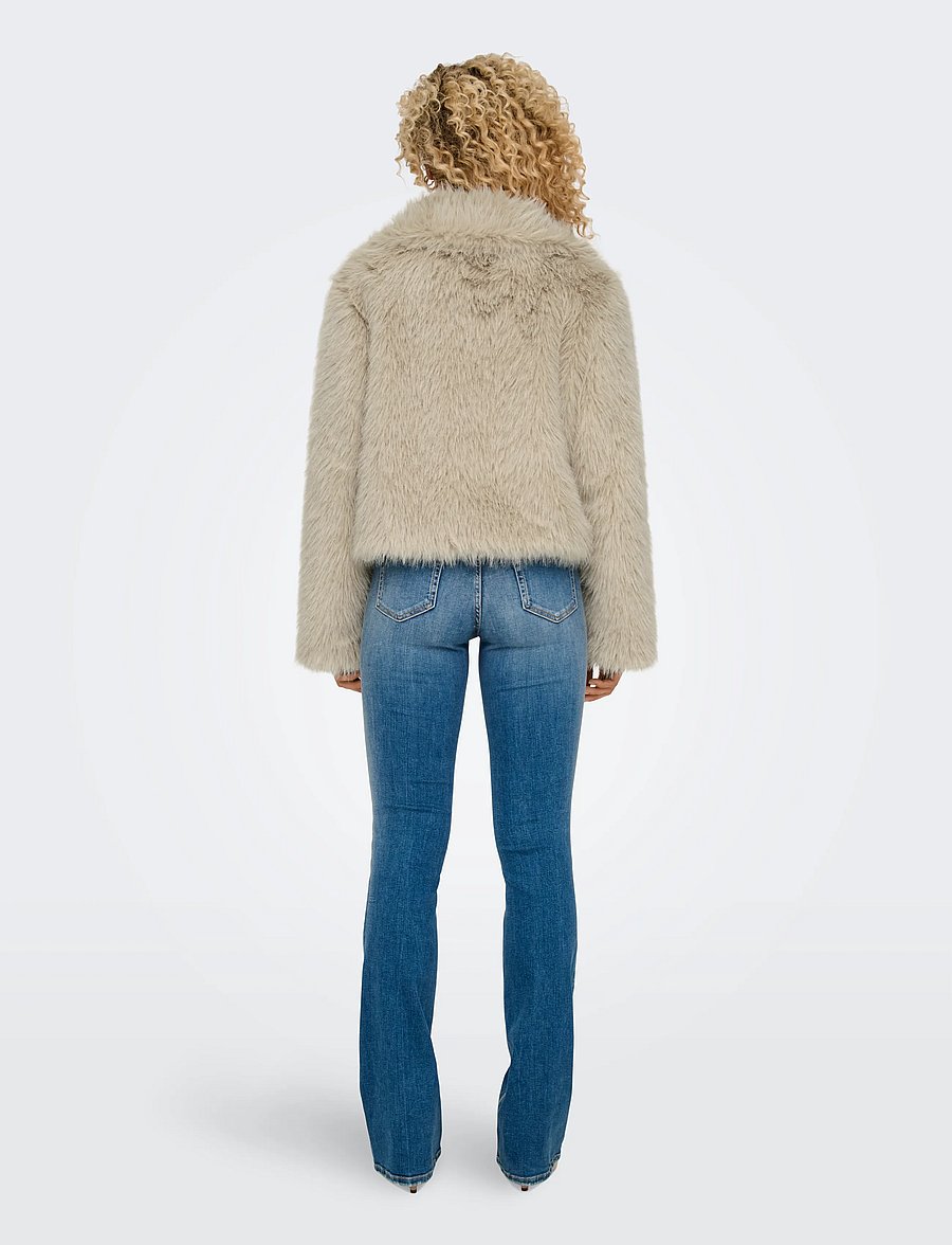 ONLY - ONLMANNY FAUX FUR JACKET OTW NOOS - kunstpelz - pumice stone - 3