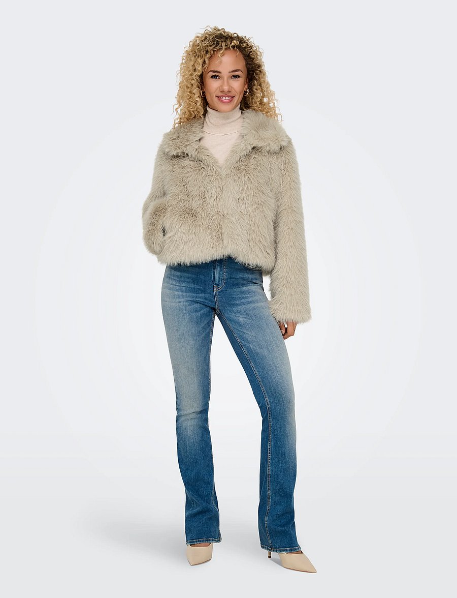 ONLY - ONLMANNY FAUX FUR JACKET OTW NOOS - kunstpelz - pumice stone - 4