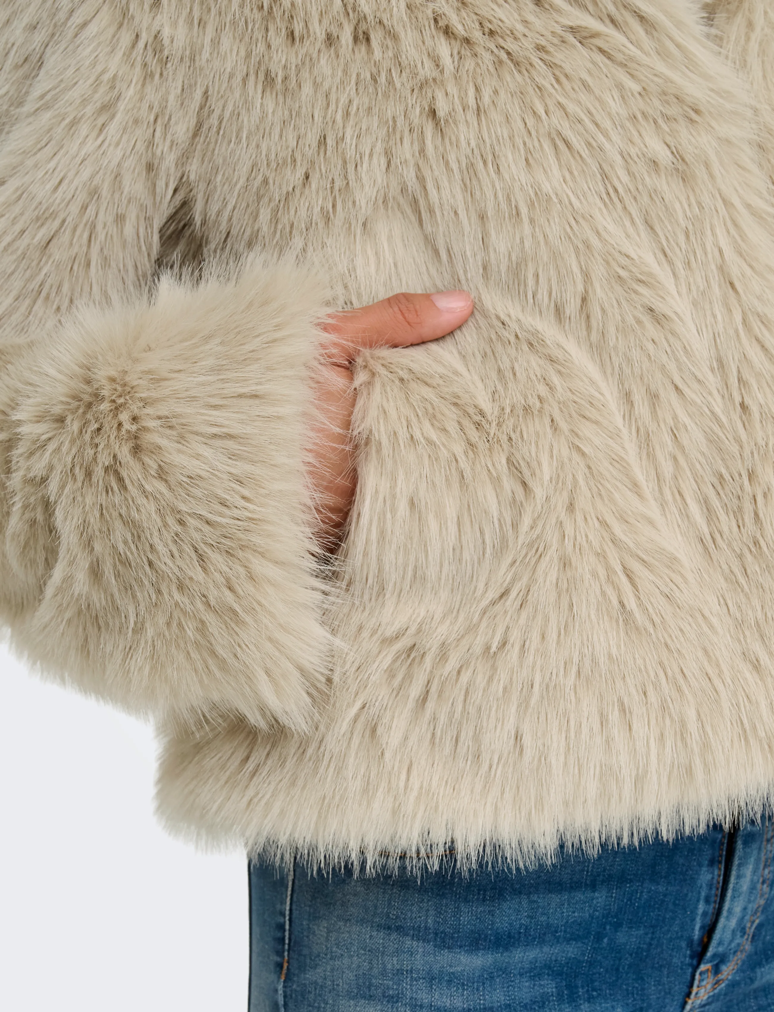 ONLY - ONLMANNY FAUX FUR JACKET OTW NOOS - kunstpelz - pumice stone - 5