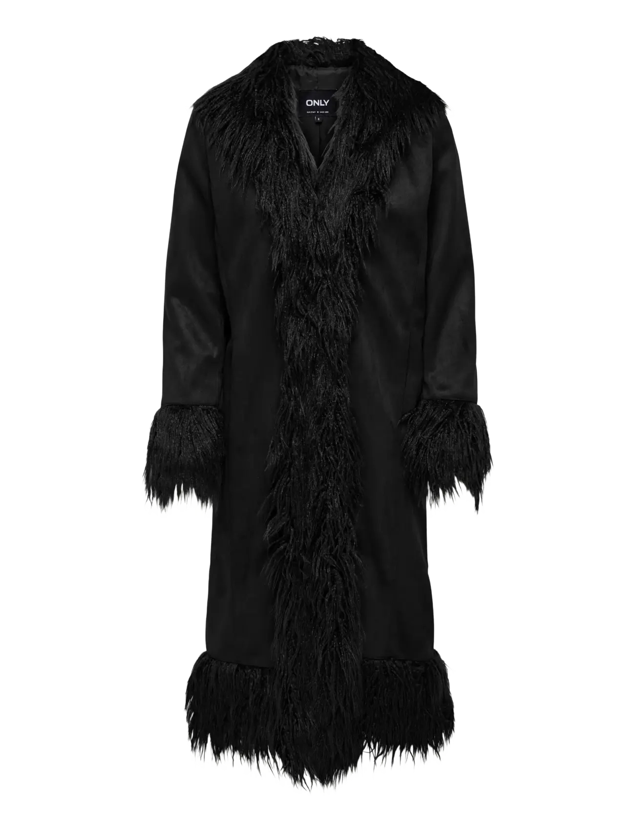 ONLY Onlvienna Faux Wildleder Pelz Mantel Cc Otw Schwarz - XS - Damen
