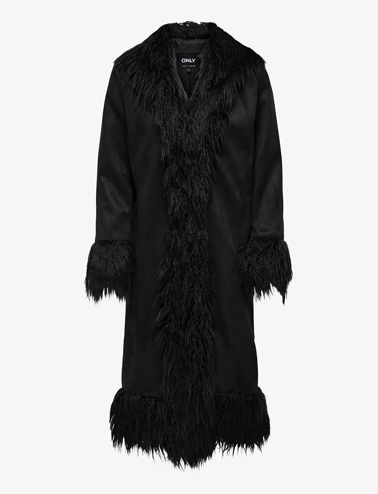 ONLY - ONLVIENNA FAUX SUEDE FUR COAT CC OTW - faux fur - black - 1