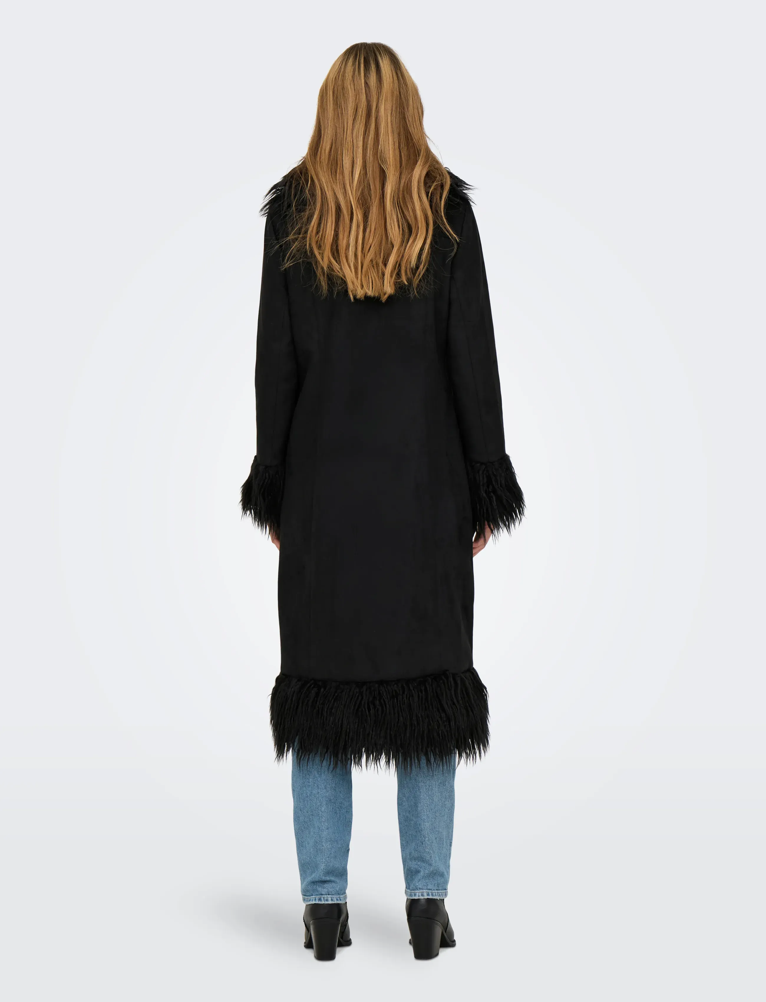 ONLY - ONLVIENNA FAUX SUEDE FUR COAT CC OTW - sztuczne futro - black - 3