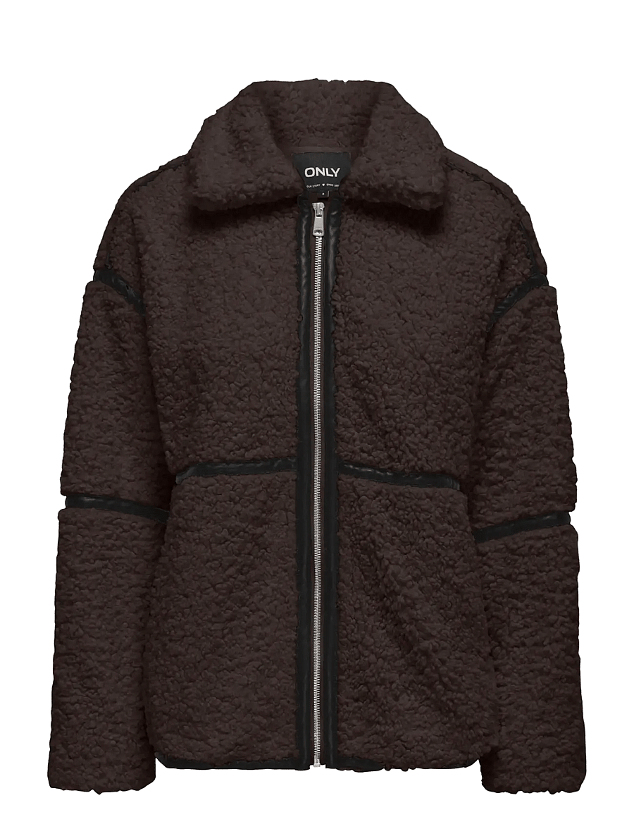 ONLY - ONLPARIS TEDDY JACKET OTW CC - kunstpelz - chocolate torte - 0