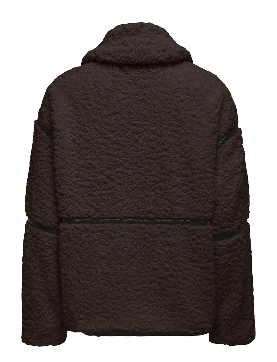 ONLY - ONLPARIS TEDDY JACKET OTW CC - kunstpelz - chocolate torte - 1