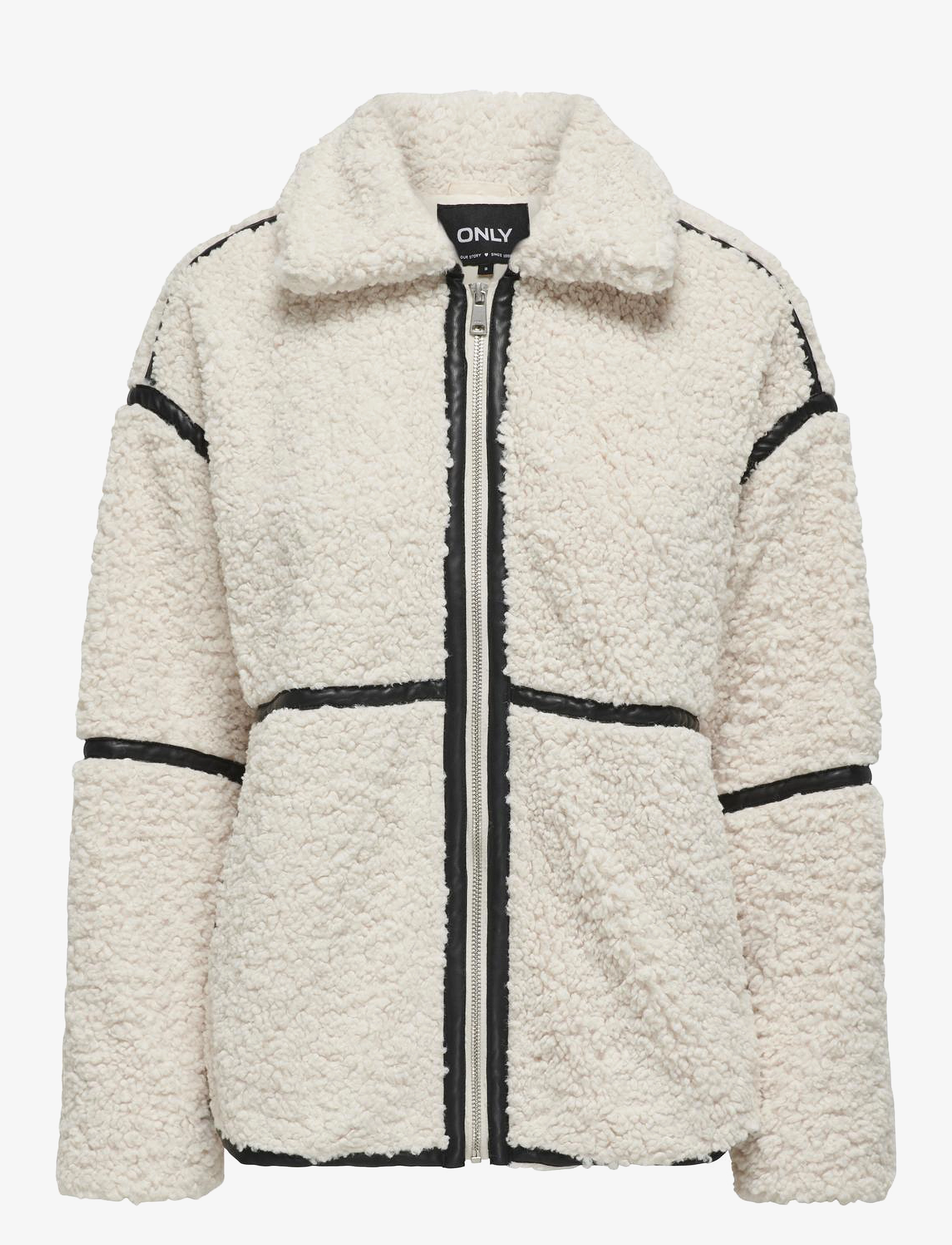 ONLY ONLPARIS TEDDY JACKET OTW CC - Kunstkarusnahk - WHITE SAND / cream
