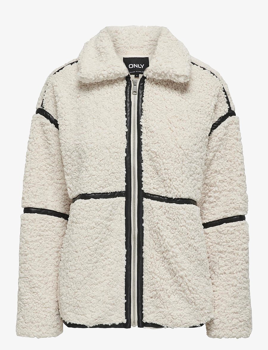 ONLY - ONLPARIS TEDDY JACKET OTW CC - kunstkarusnahk - white sand - 1