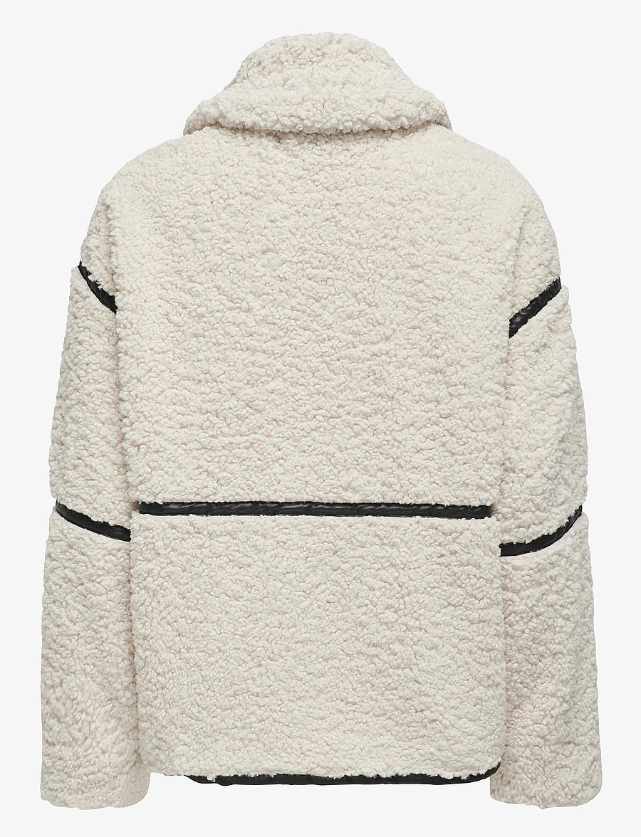 ONLY - ONLPARIS TEDDY JACKET OTW CC - kunstkarusnahk - white sand - 2
