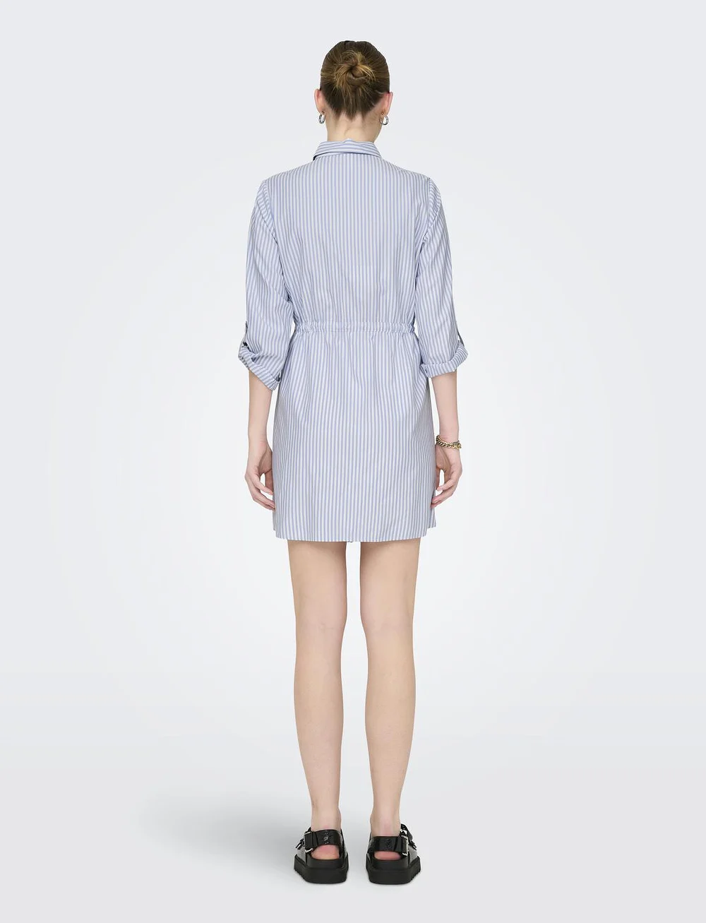 ONLY - ONLSARAH LS SHIRT DRESS WVN - skjortklänningar - bright white - 3
