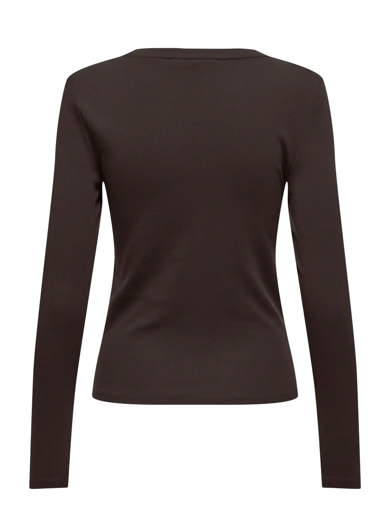 ONLY - ONLRILEY O-NECK L/S TOP JRS NOOS - pikkade varrukatega topid - black coffee - 2