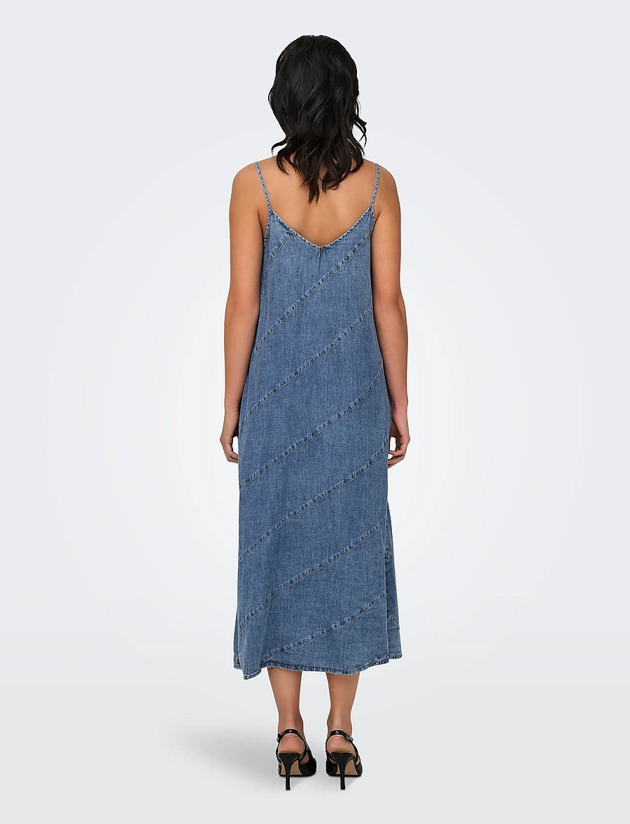 ONLY - ONLDIA SL CUT DNM DRESS YOK344 NOOS - slip dresses - light blue denim - 3