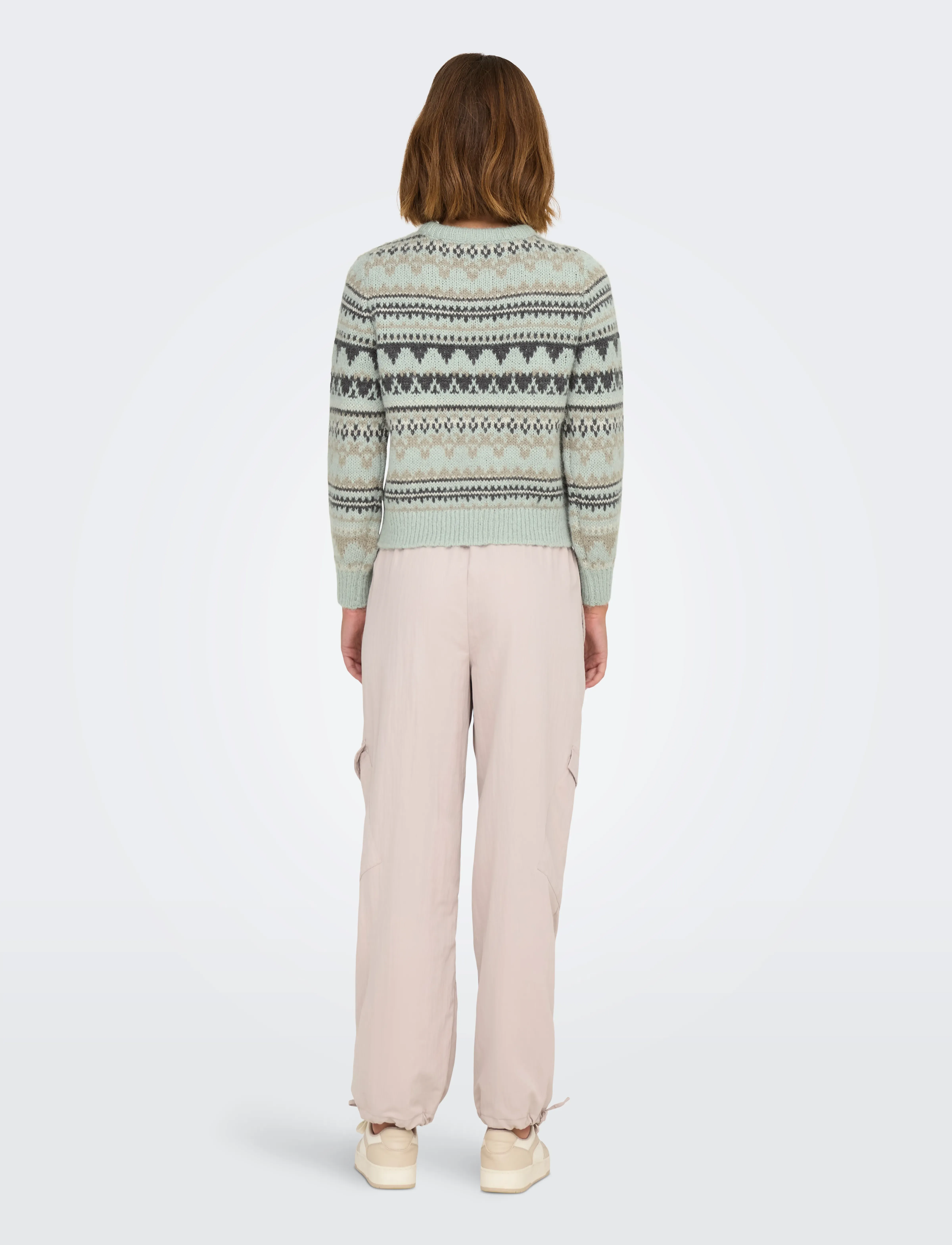 ONLY - ONLMONTANA L/S LIFE O-NECK CC KNT - laveste priser - aqua gray - 3