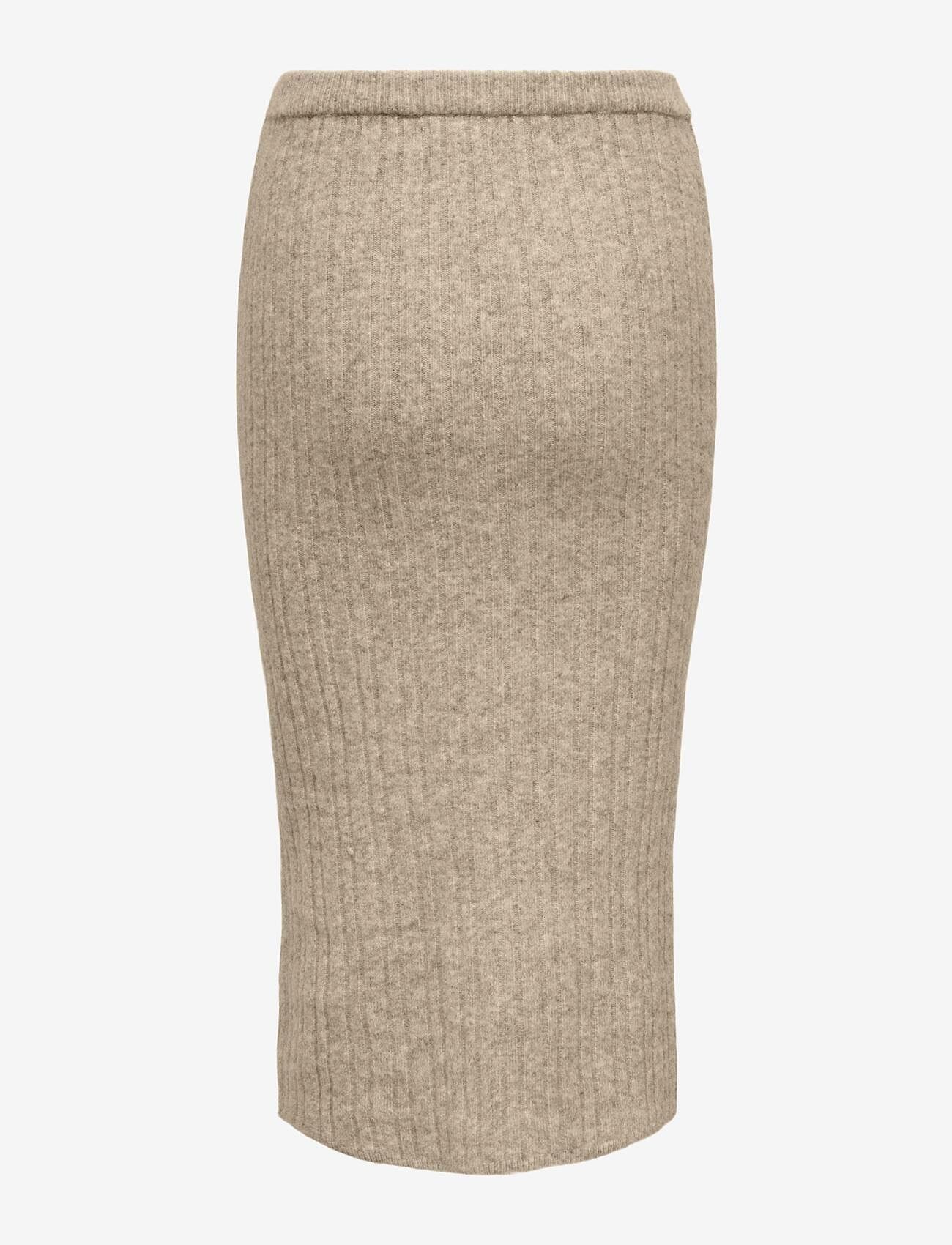 ONLY - ONLJEANETT LIFE MIDI RIB SKIRT CC KNT - stickade kjolar - humus - 1