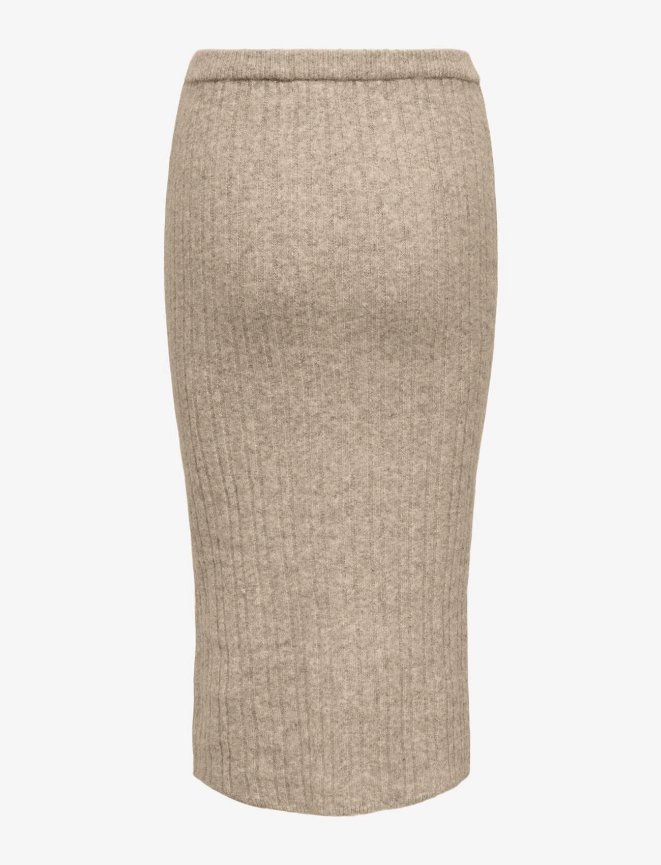 ONLY - ONLJEANETT LIFE MIDI RIB SKIRT CC KNT - strickröcke - humus - 1