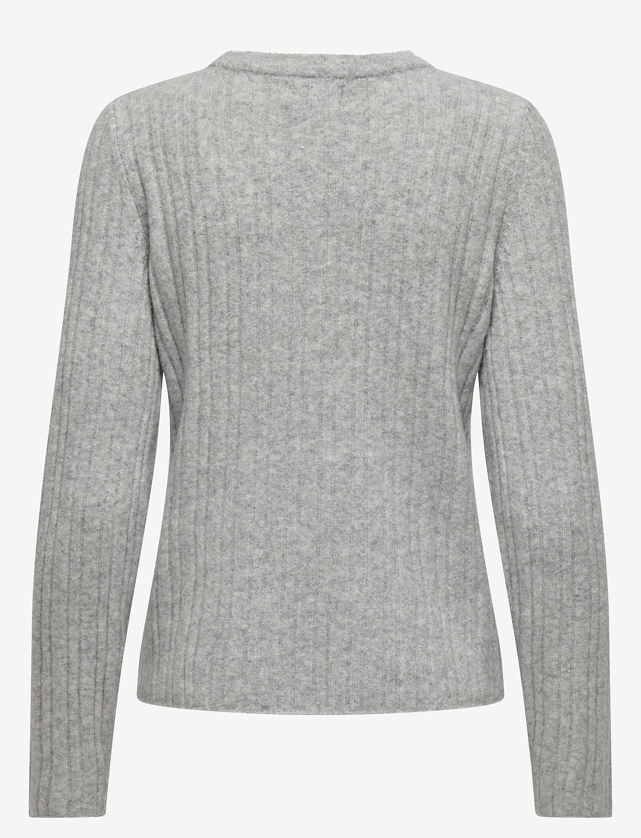 ONLY - ONLJEANETT LIFE L/S RIB O-NECK CC KNT - pullover - light grey melange - 2