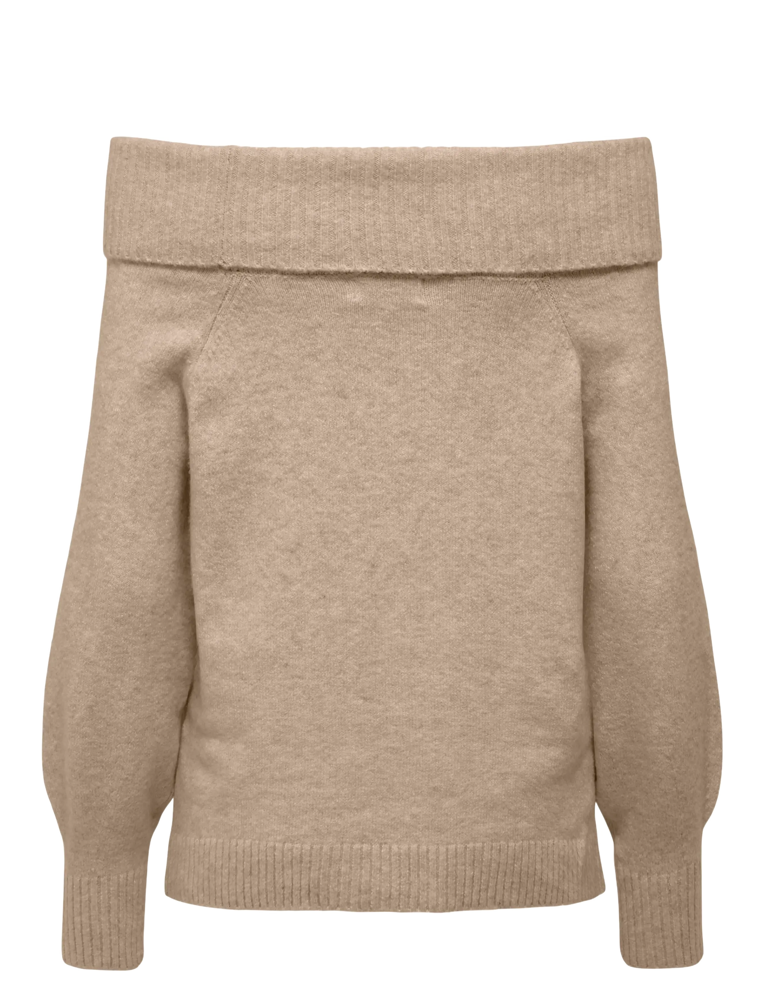 ONLY - ONLJEANETT LIFE L/S OFF SHOULDER CC KNT - die niedrigsten preise - humus - 2