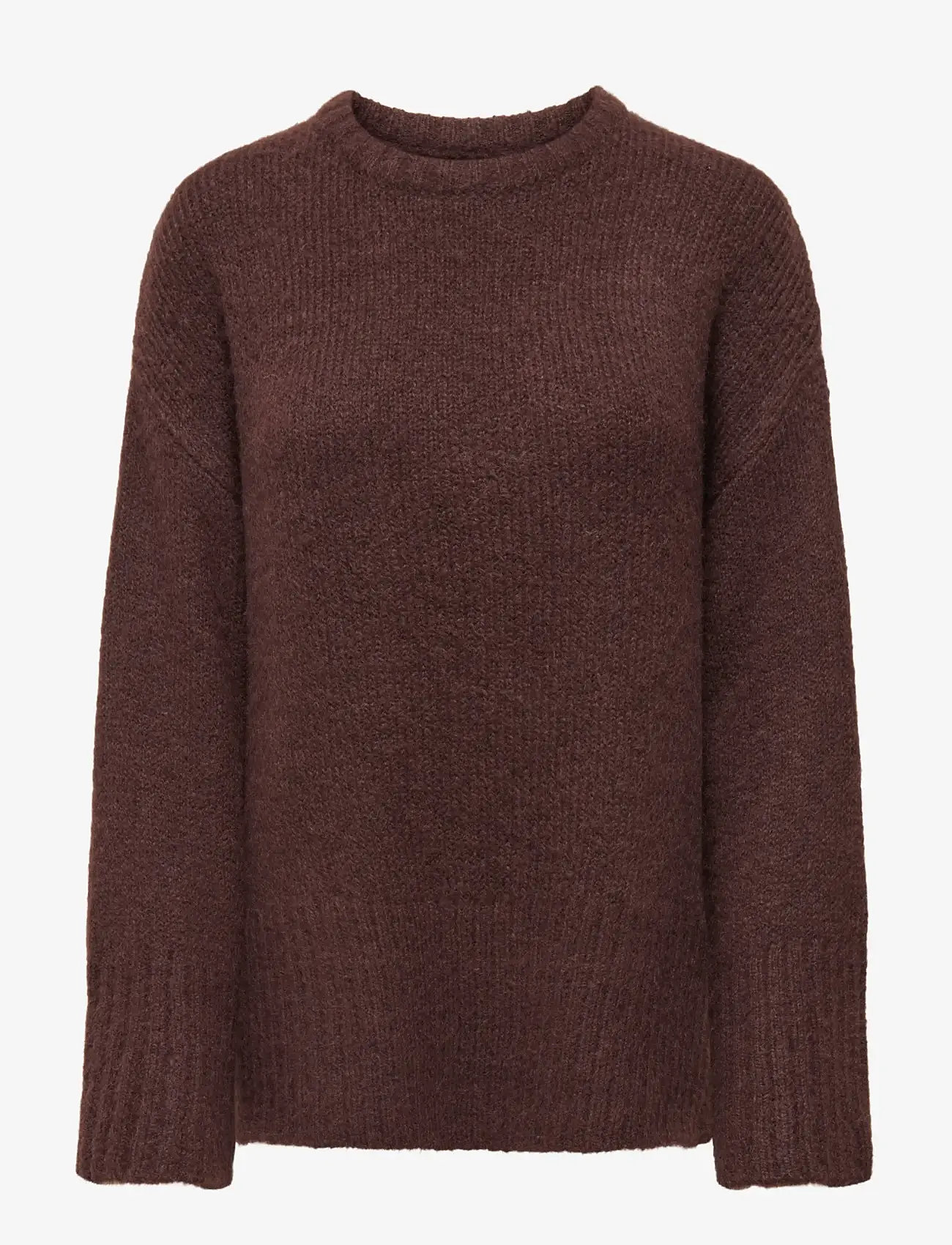 ONLY - ONLMAGGIE LIFE LS LOOSE O-NECK CC KNT - jumpers - seal brown - 1