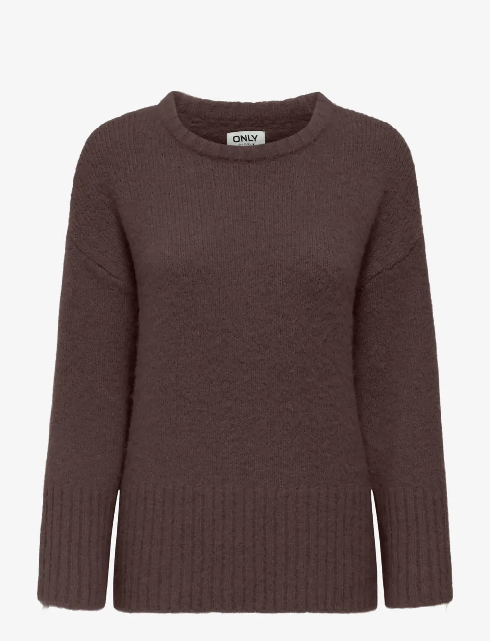 ONLY - ONLMAGGIE LIFE LS LOOSE O-NECK CC KNT - pullover - seal brown - 0