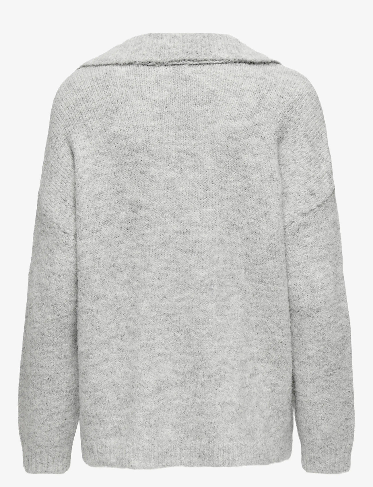 ONLY - ONLMAGGIE LIFE LS SPLIT NECK CC KNT - light grey melange - 2