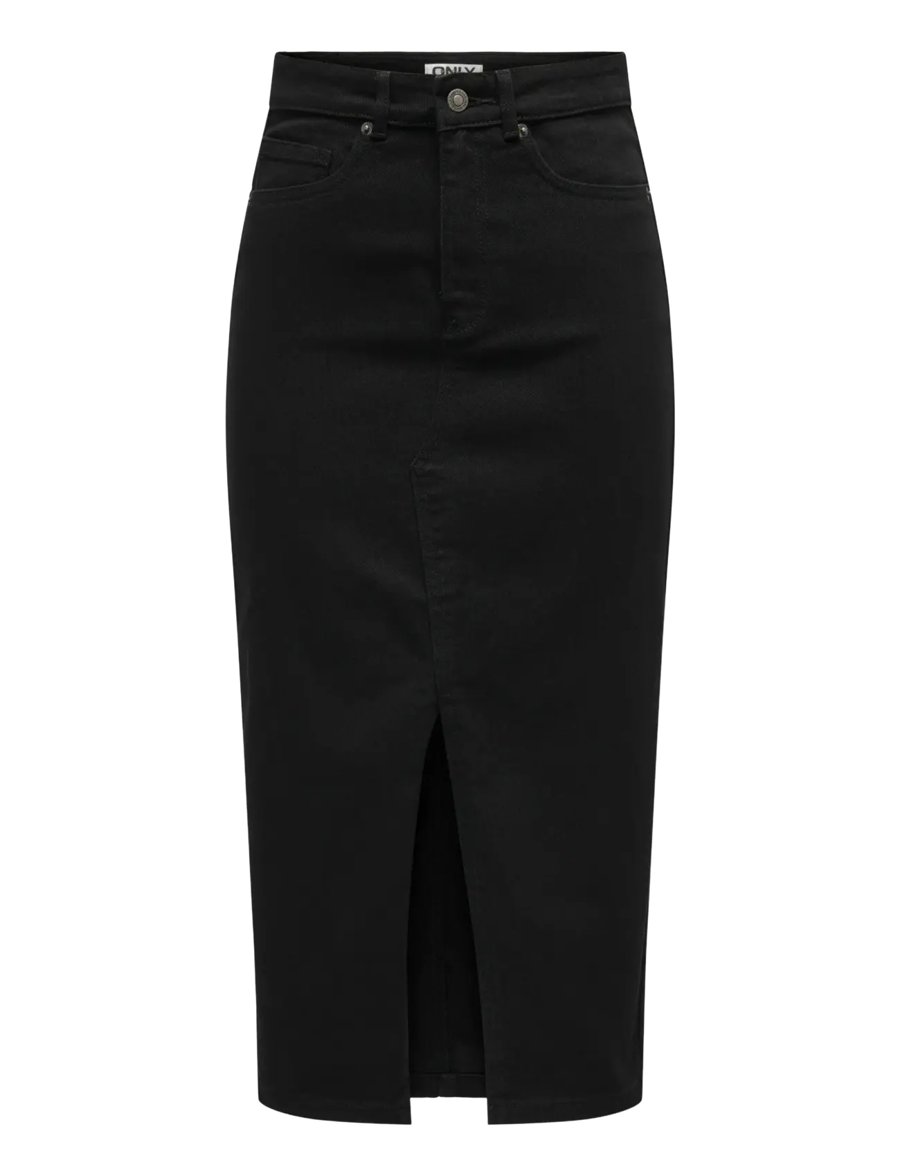 ONLY ONLSIRI FRONT SLIT SKIRT DNM GUA NOOS - Söfn - BLACK DENIM / black