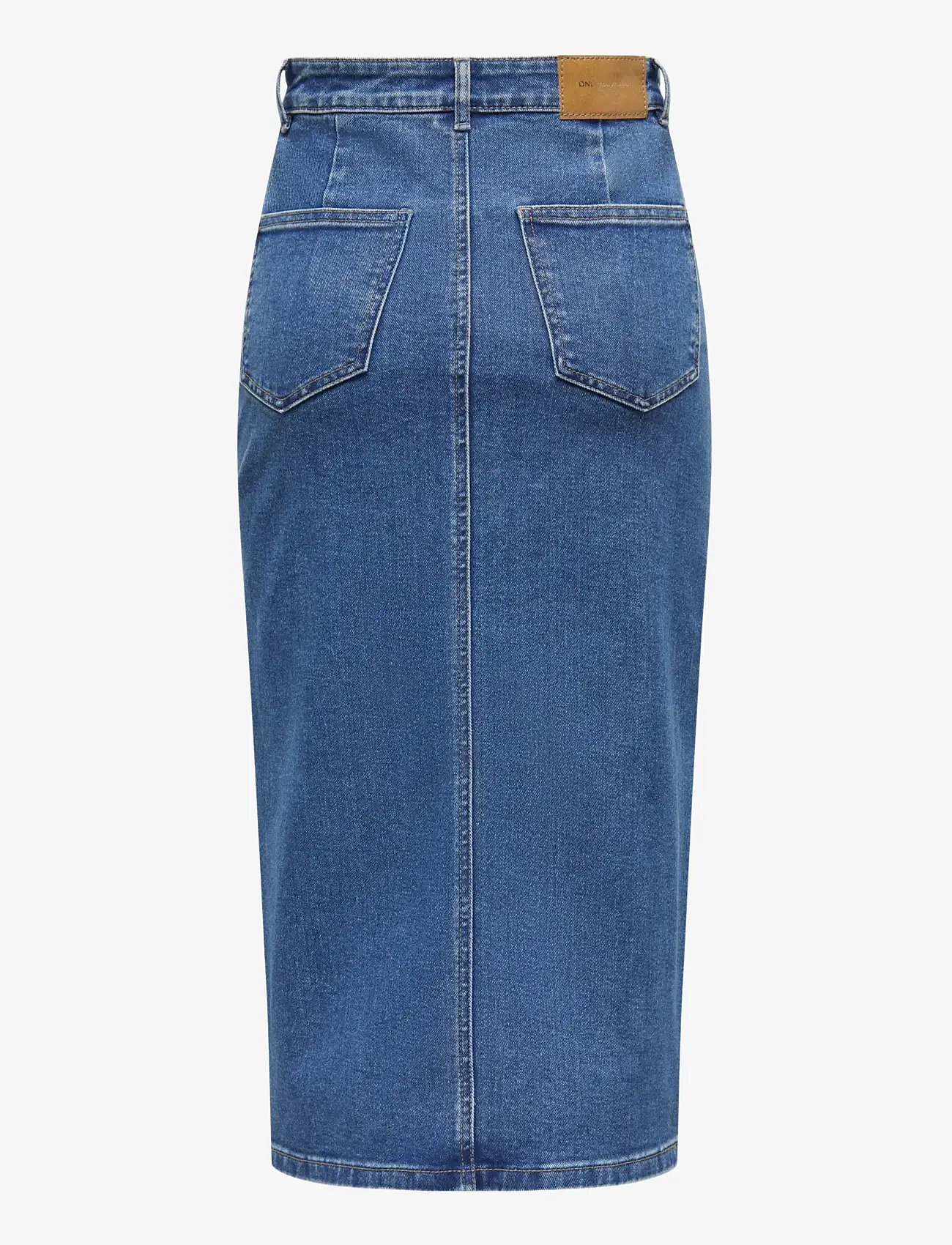 ONLY - ONLSIRI FRONT SLIT SKIRT DNM GUA NOOS - denimnederdele - medium blue denim - 2