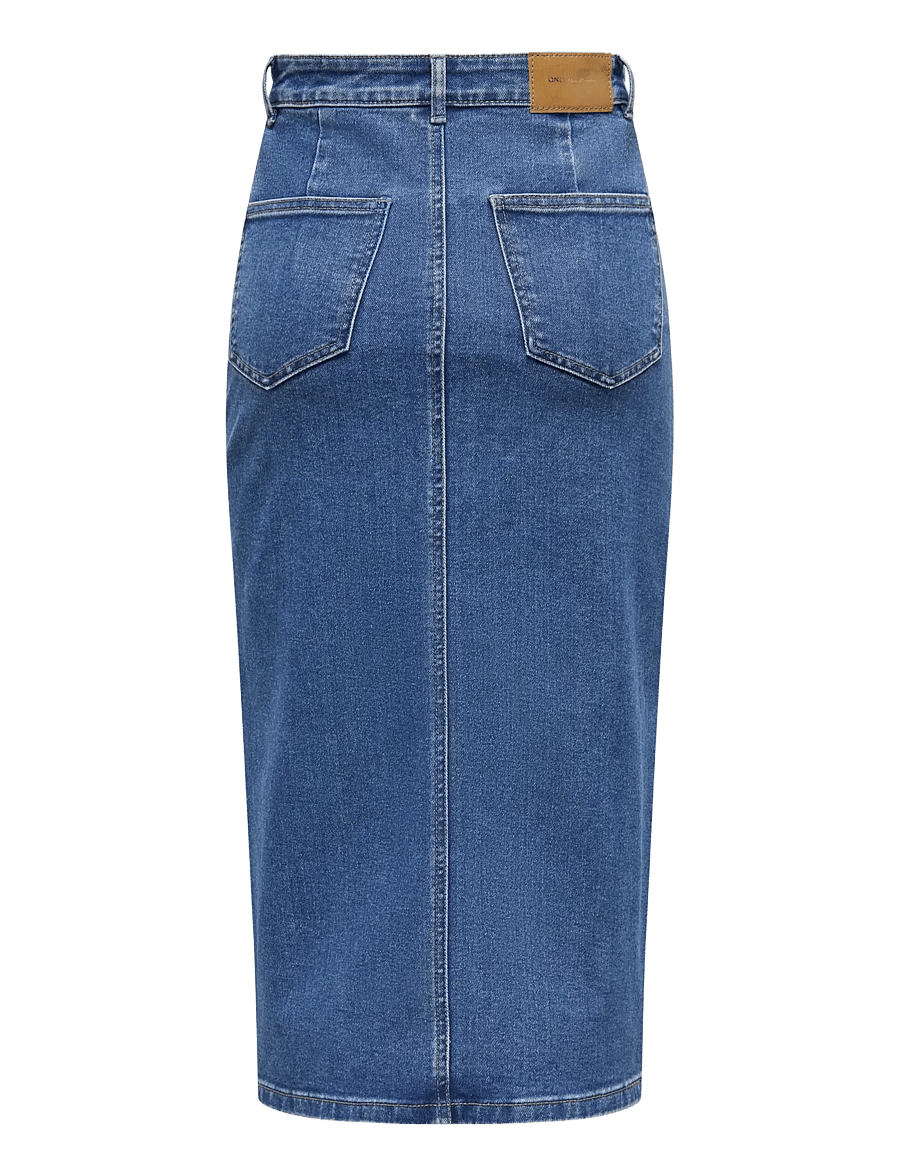 ONLY - ONLSIRI FRONT SLIT SKIRT DNM GUA NOOS - jeansröcke - medium blue denim - 2