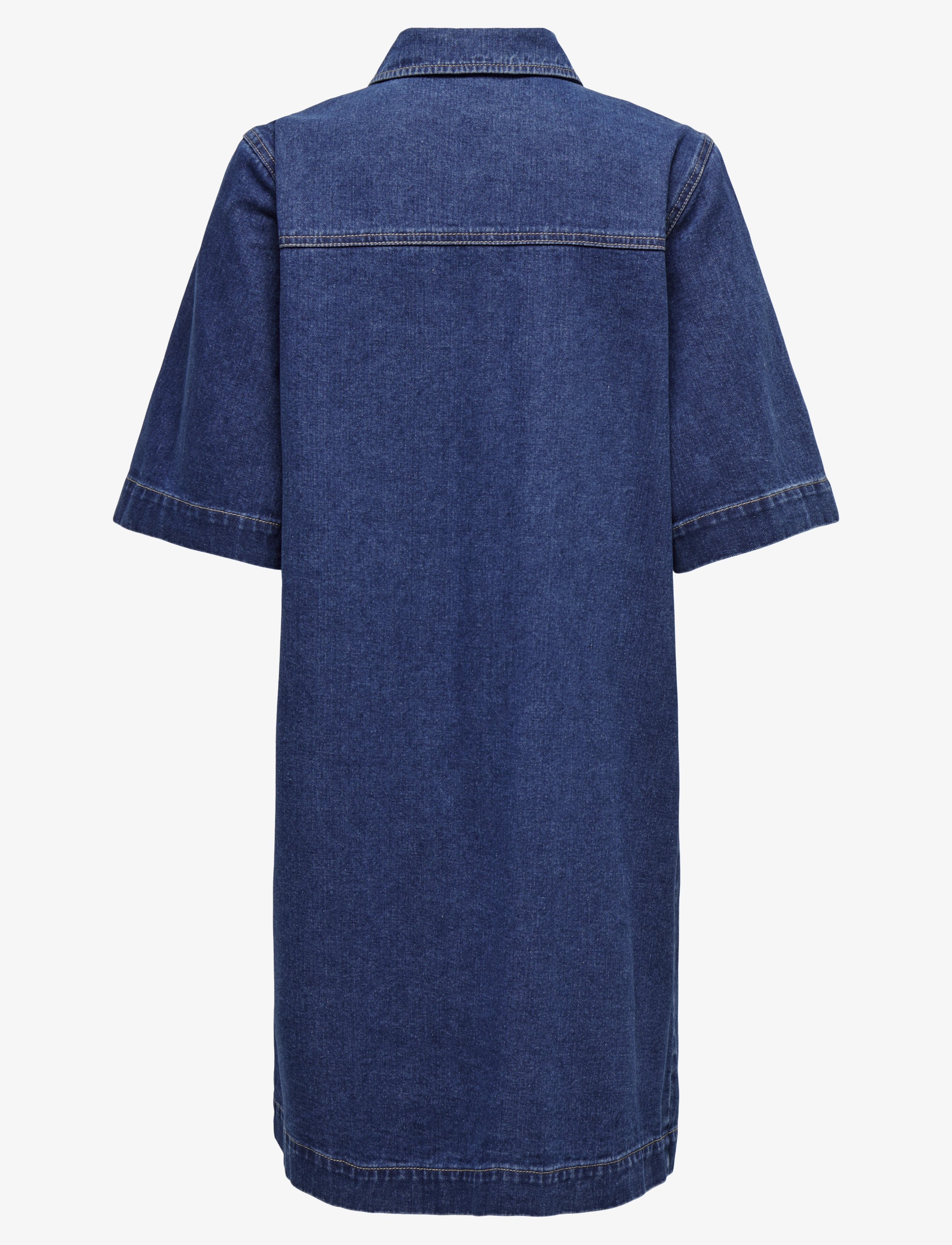 ONLY - ONLBELLE S/S BUTTON DRESS DNM GUA NOOS - hemdkleider - dark blue denim - 2