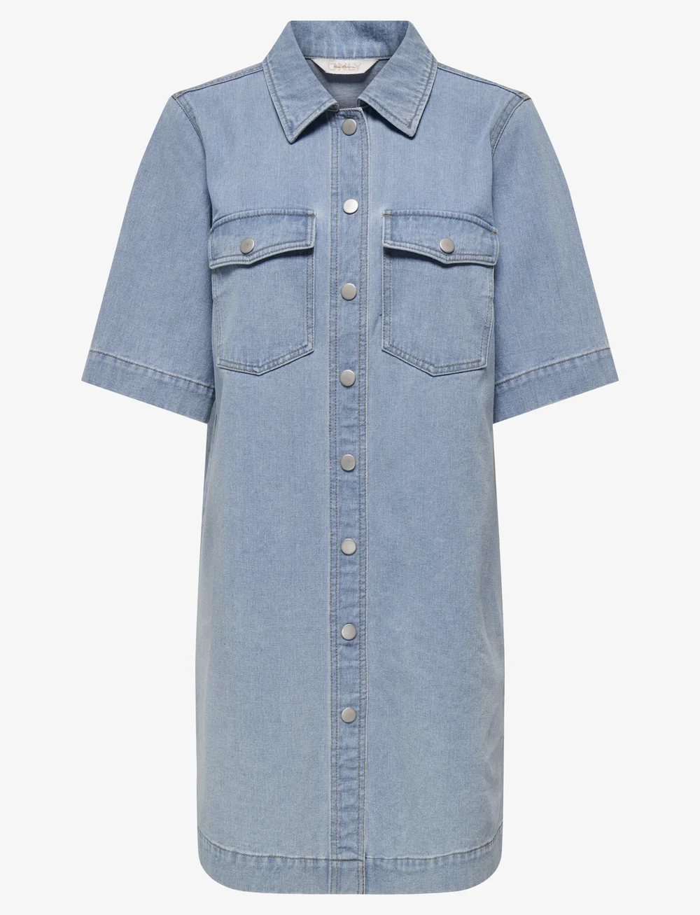 ONLY - ONLBELLE S/S BUTTON DRESS DNM GUA NOOS - shirt dresses - light blue denim - 1