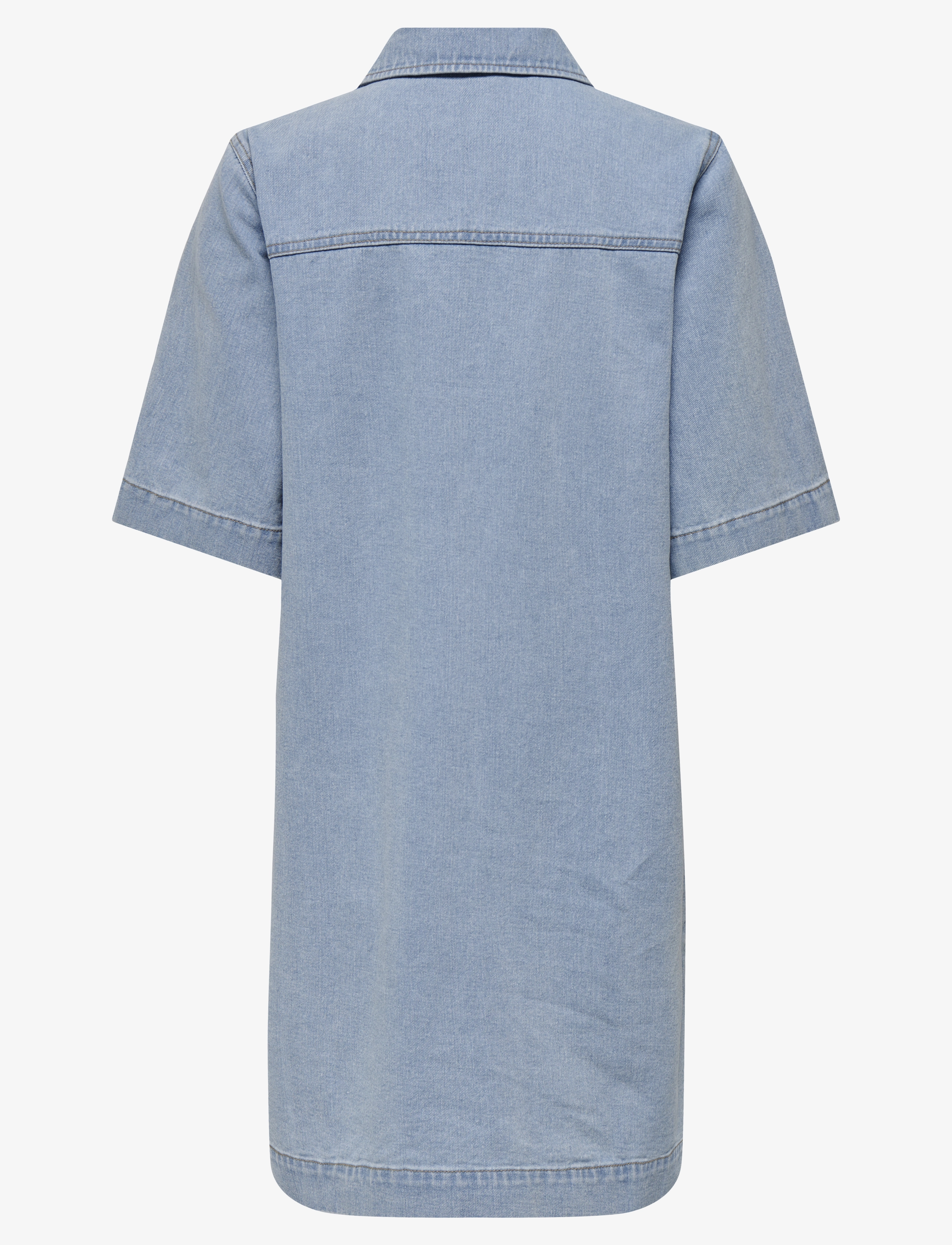 ONLY - ONLBELLE S/S BUTTON DRESS DNM GUA NOOS - paitamekot - light blue denim - 2