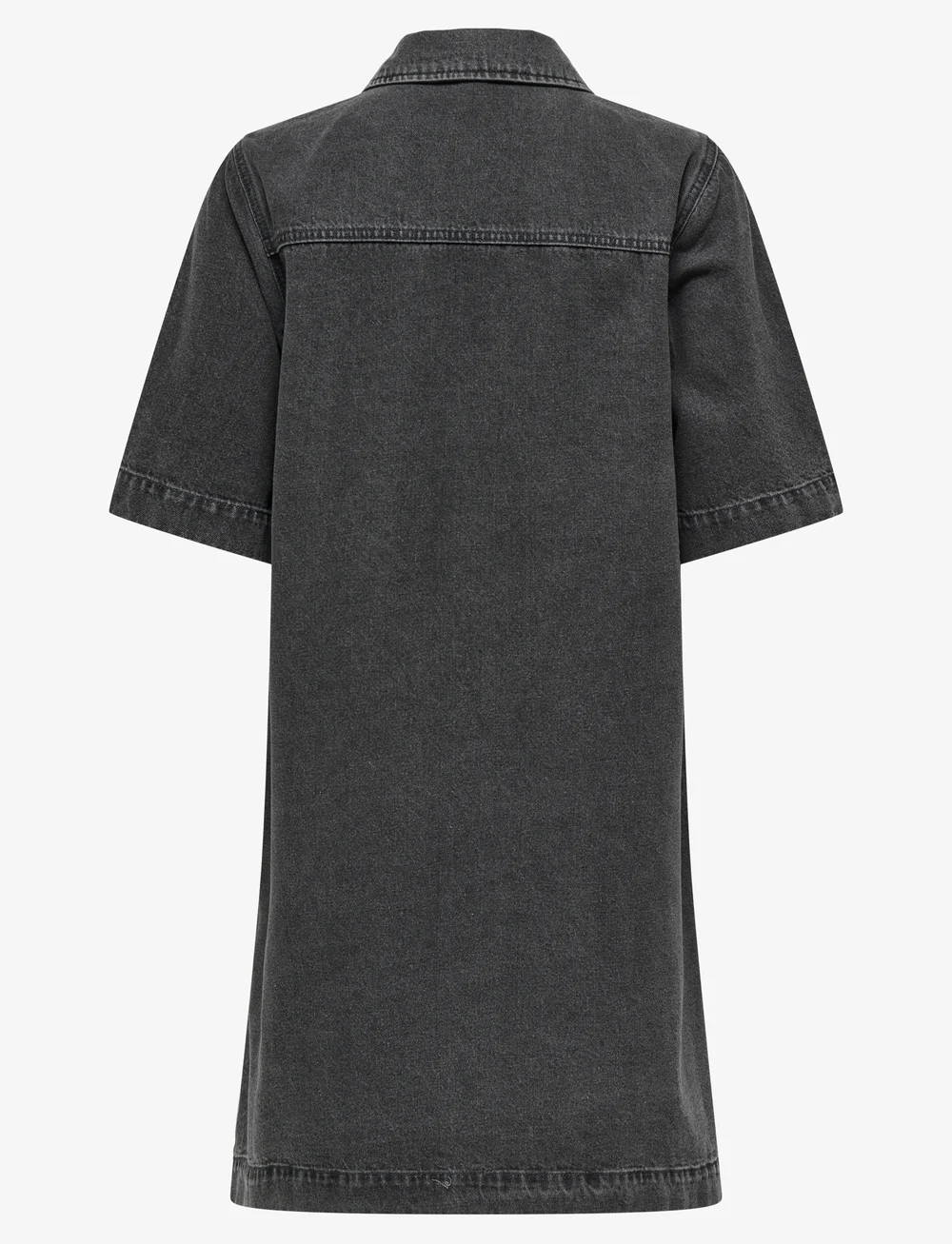 ONLY - ONLBELLE S/S BUTTON DRESS DNM GUA NOOS - shirt dresses - washed black - 2