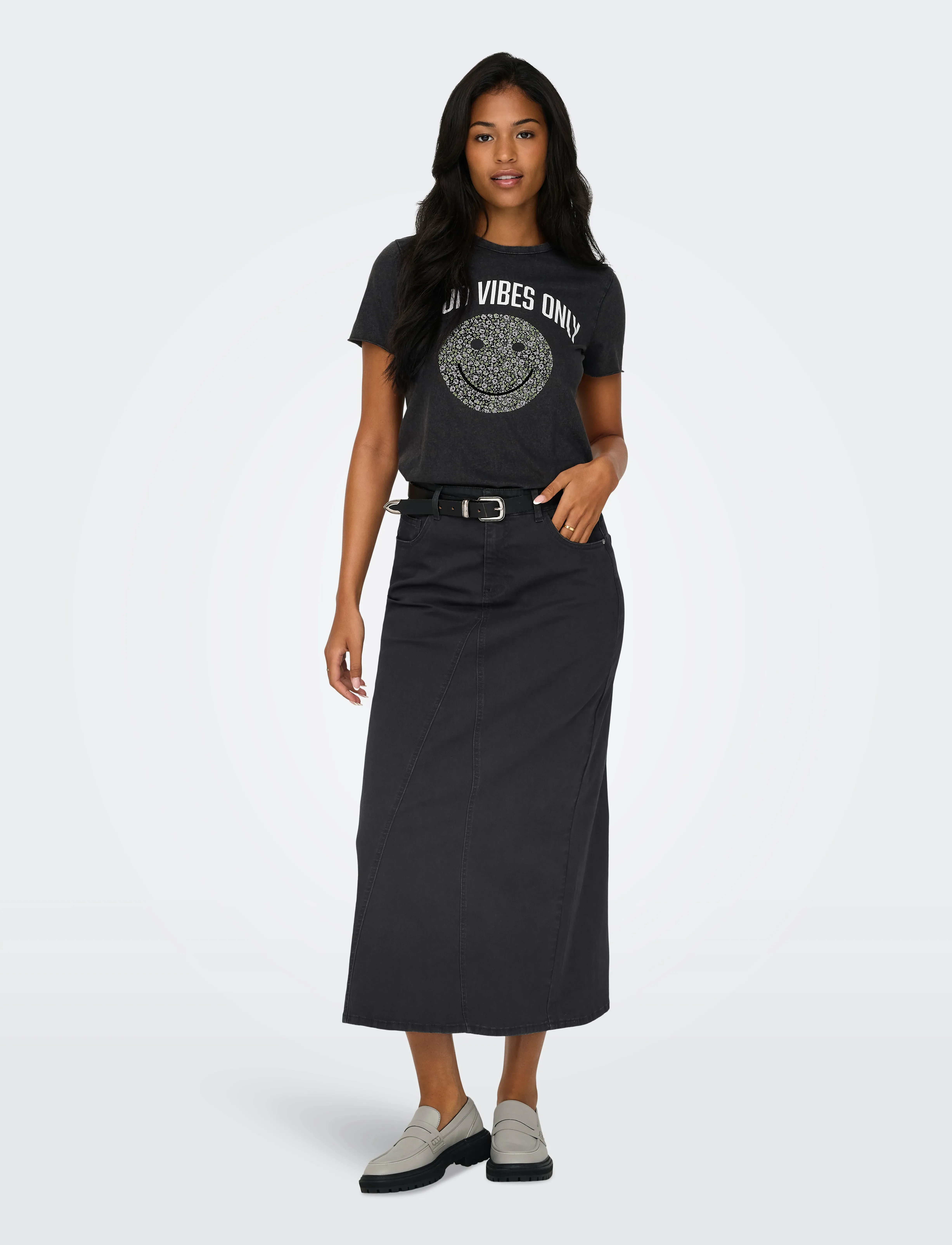 ONLY - ONLLOLA HW LONG LOOSE SKIRT CC PNT - die niedrigsten preise - phantom - 4