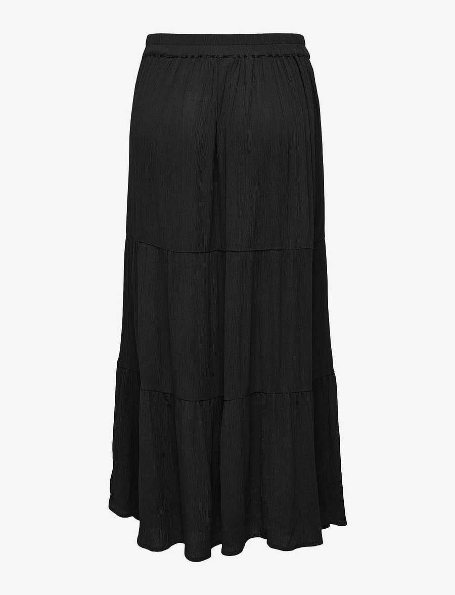 ONLY - ONLMIKKA LIFE LONG SKIRT WVN NOOS - maxi röcke - black - 1