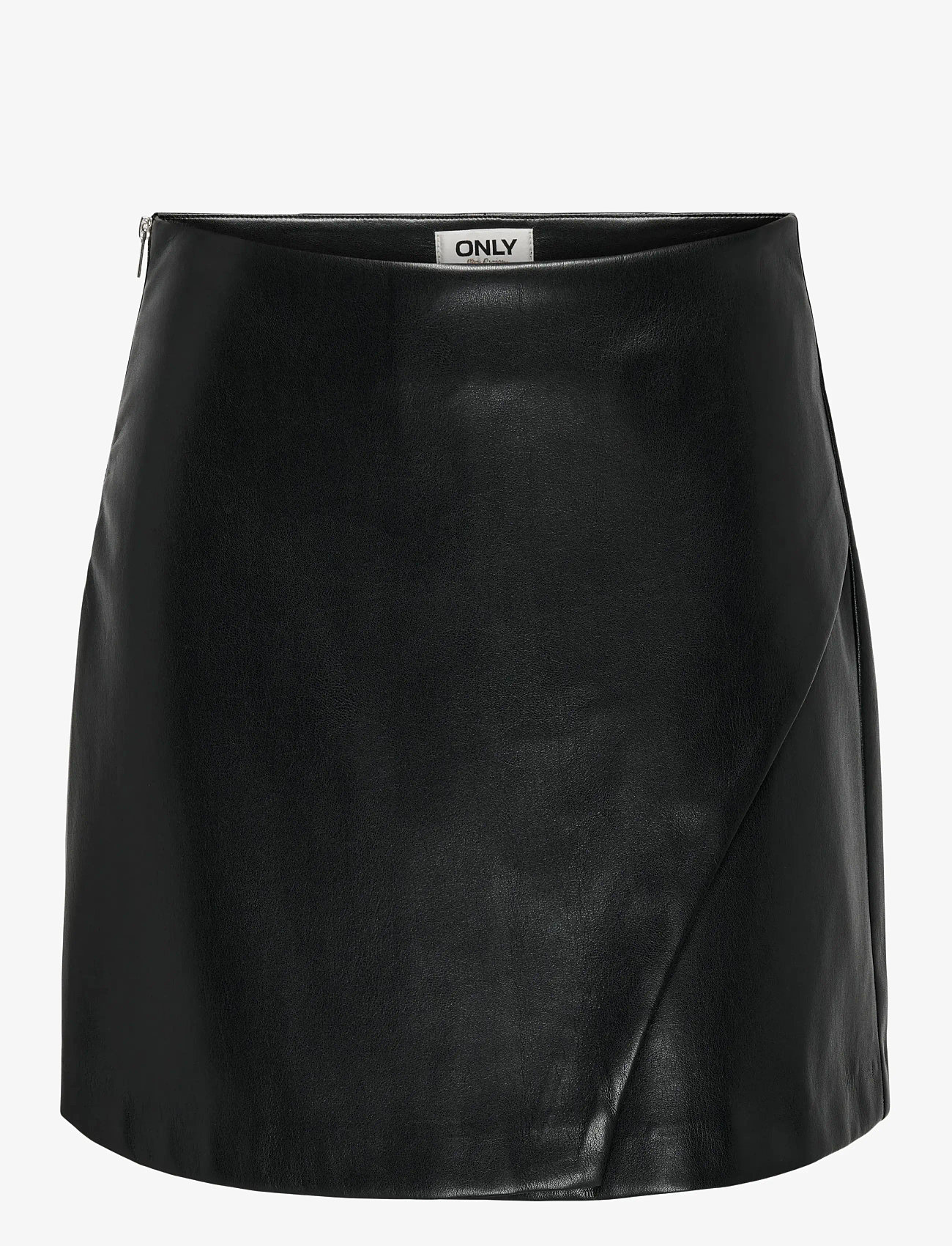 ONLY - ONLZETA HW FAUX LEA SKIRT CC PNT - korte nederdele - black - 1