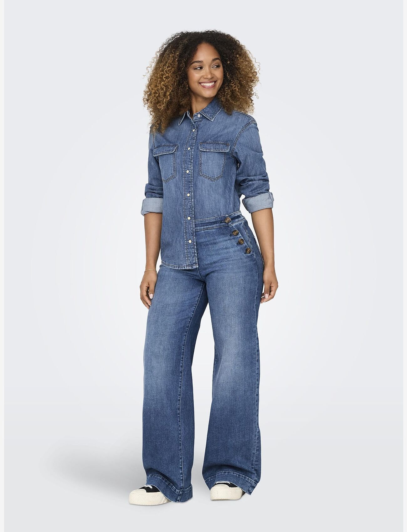 ONLY - ONLSEVIGNY LS DNM SHIRT AKM - jeansskjortor - dark blue denim - 4